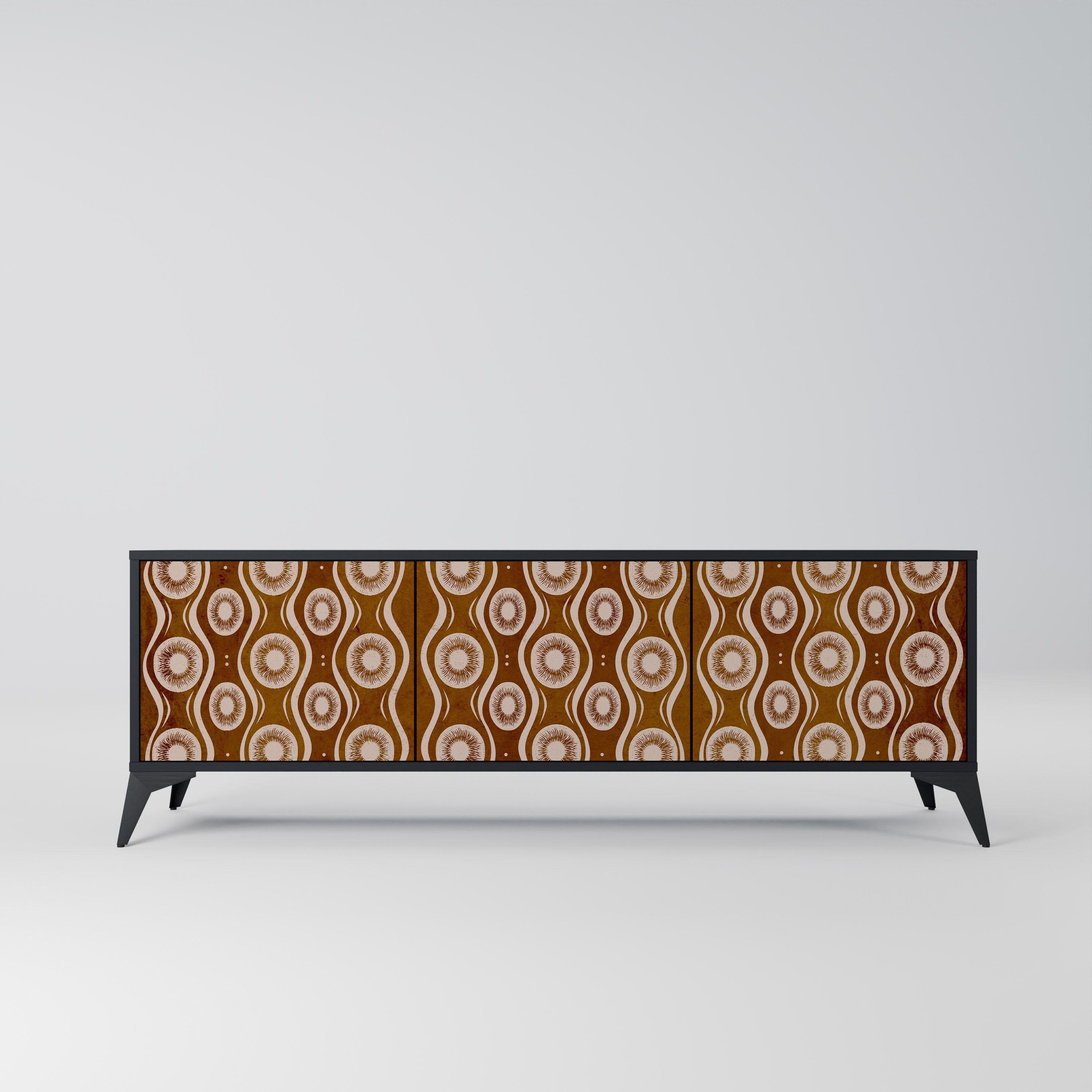 Meuble TV 3 portes BROWN EYES finition noire