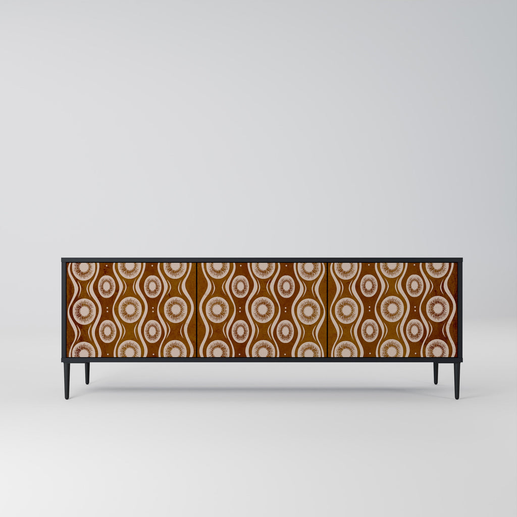 Meuble TV 3 portes BROWN EYES finition noire