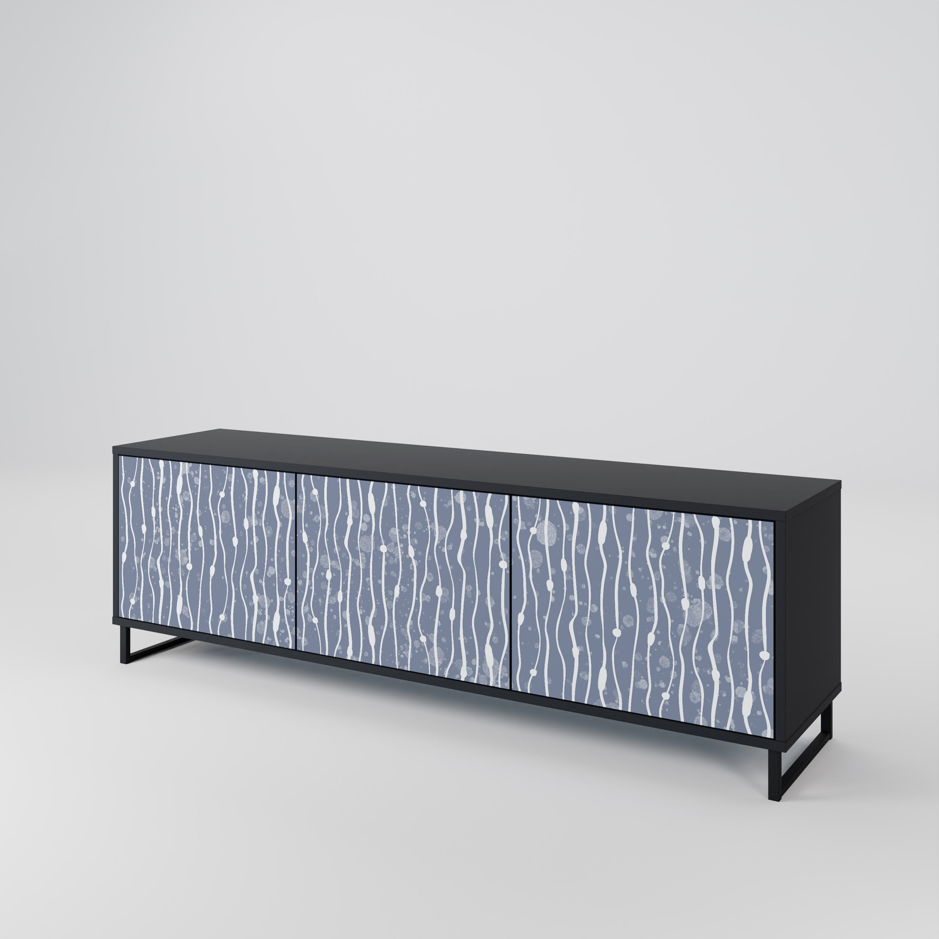 GRAPHITE RAIN 3-Door TV Cabinet