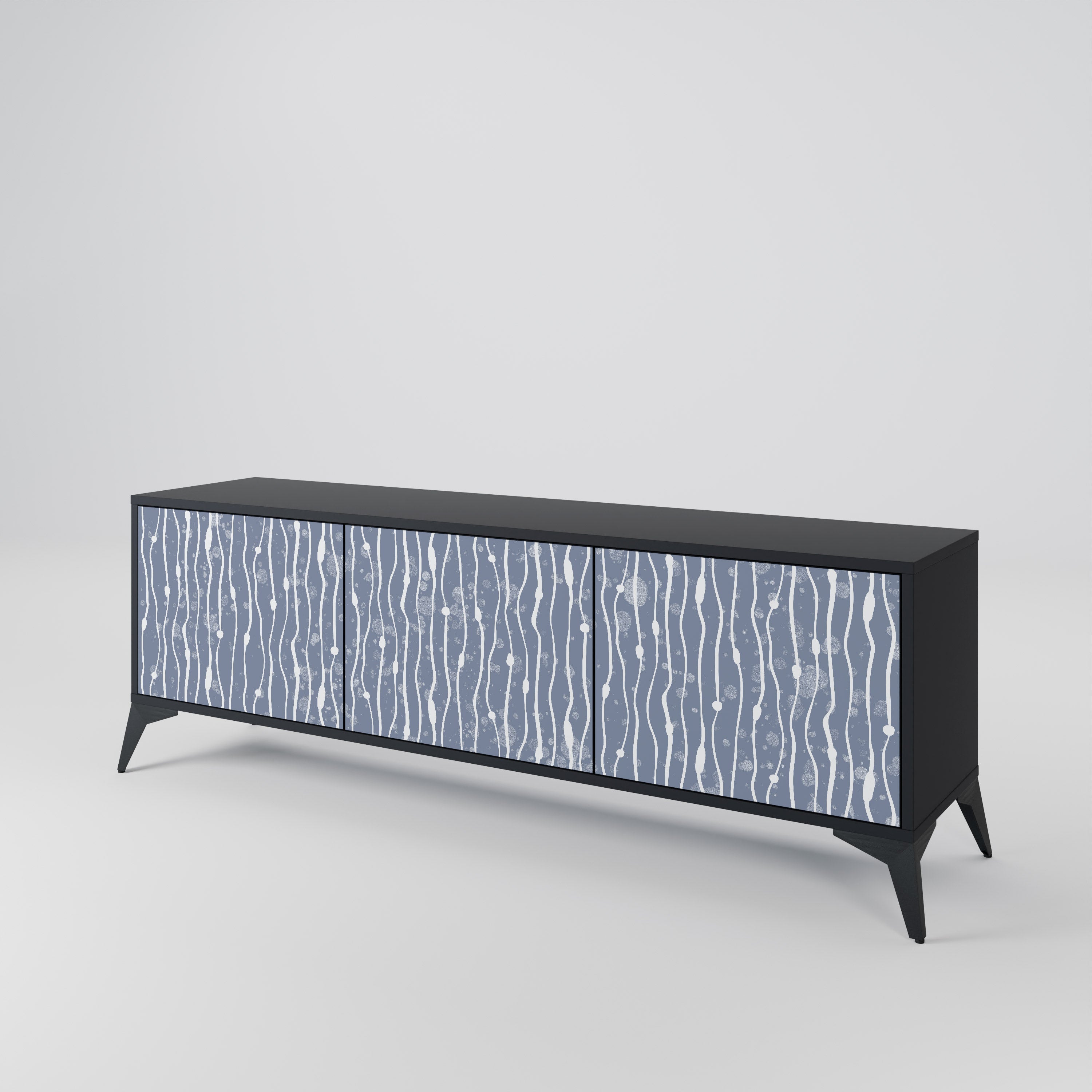 GRAPHITE RAIN 3-Door TV Cabinet