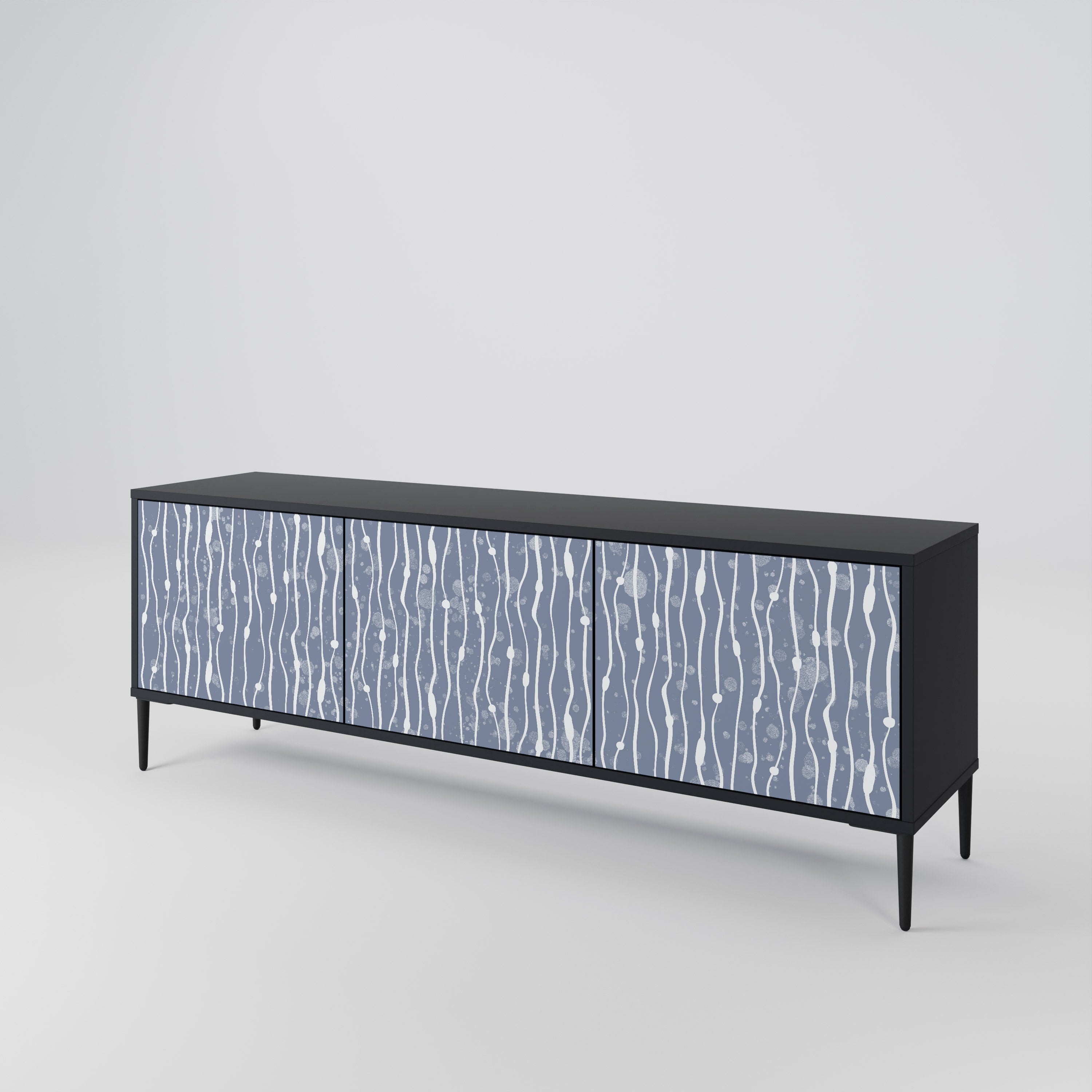 GRAPHITE RAIN 3-Door TV Cabinet