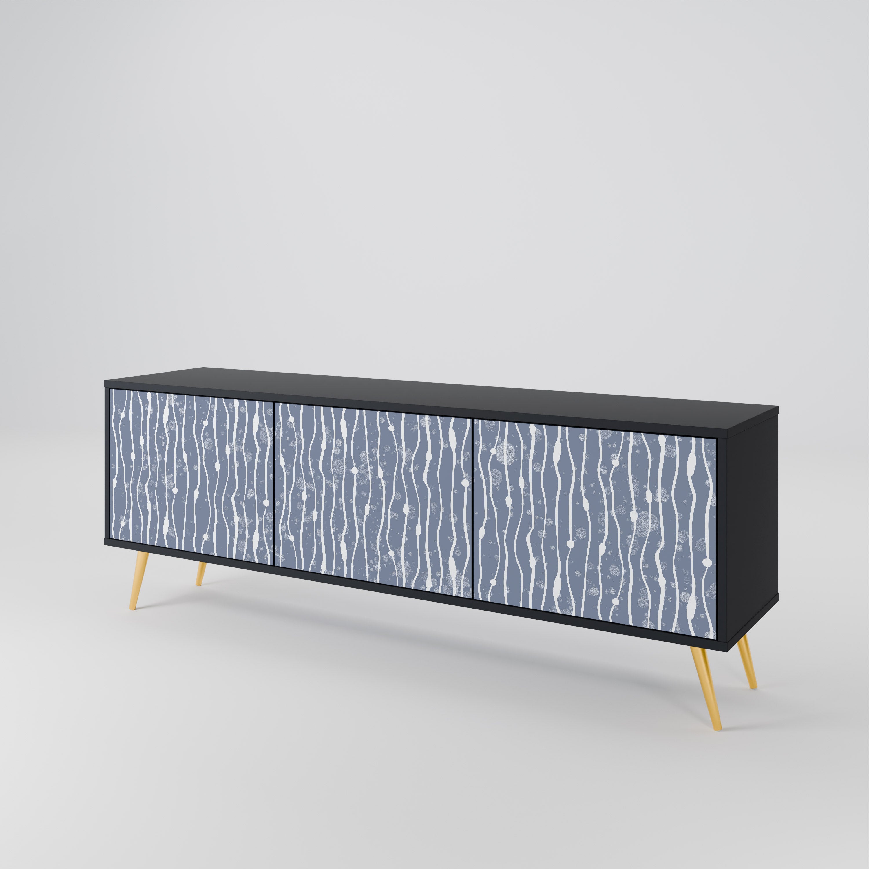 GRAPHITE RAIN 3-Door TV Cabinet