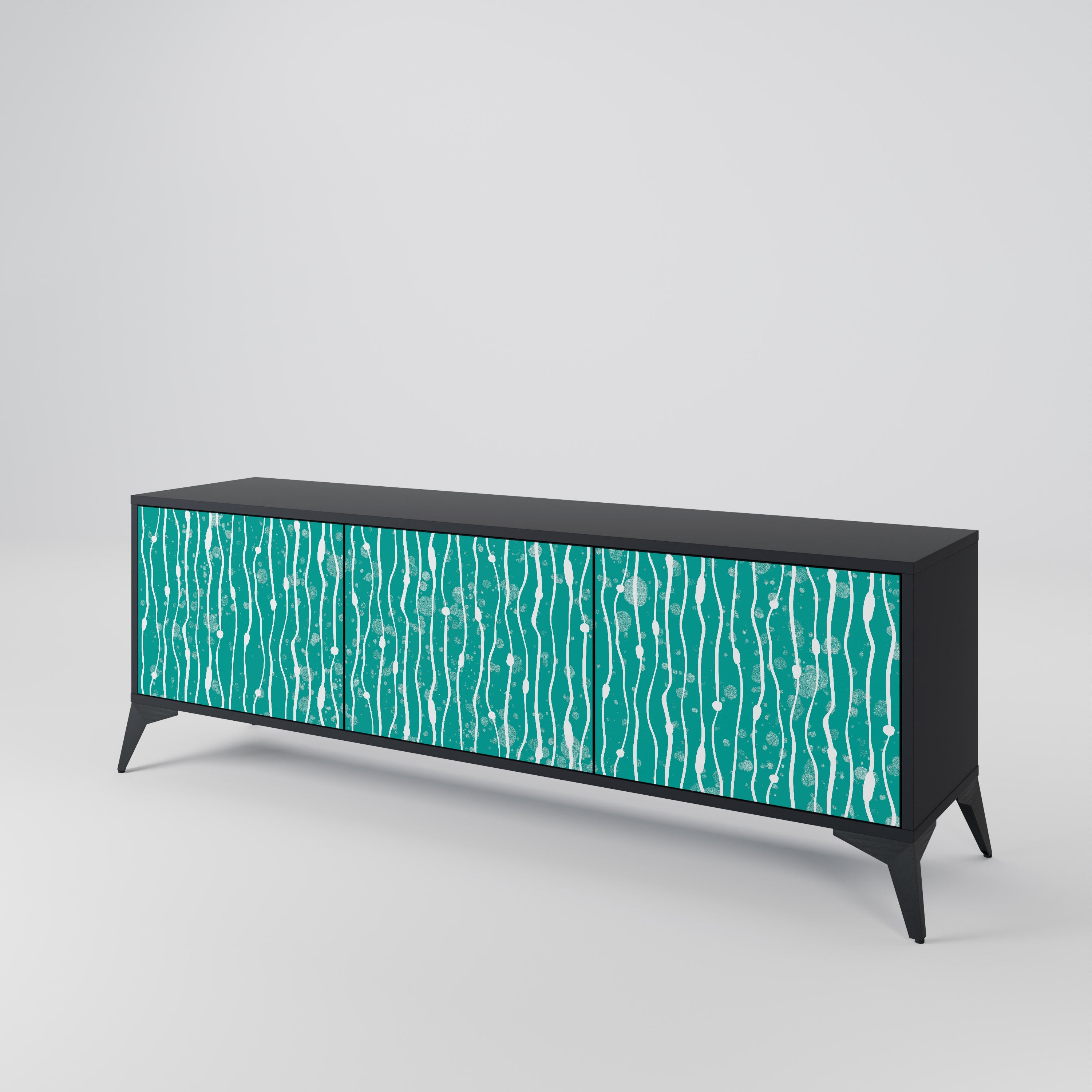 TURQUOISE RAIN 3-Door TV Cabinet
