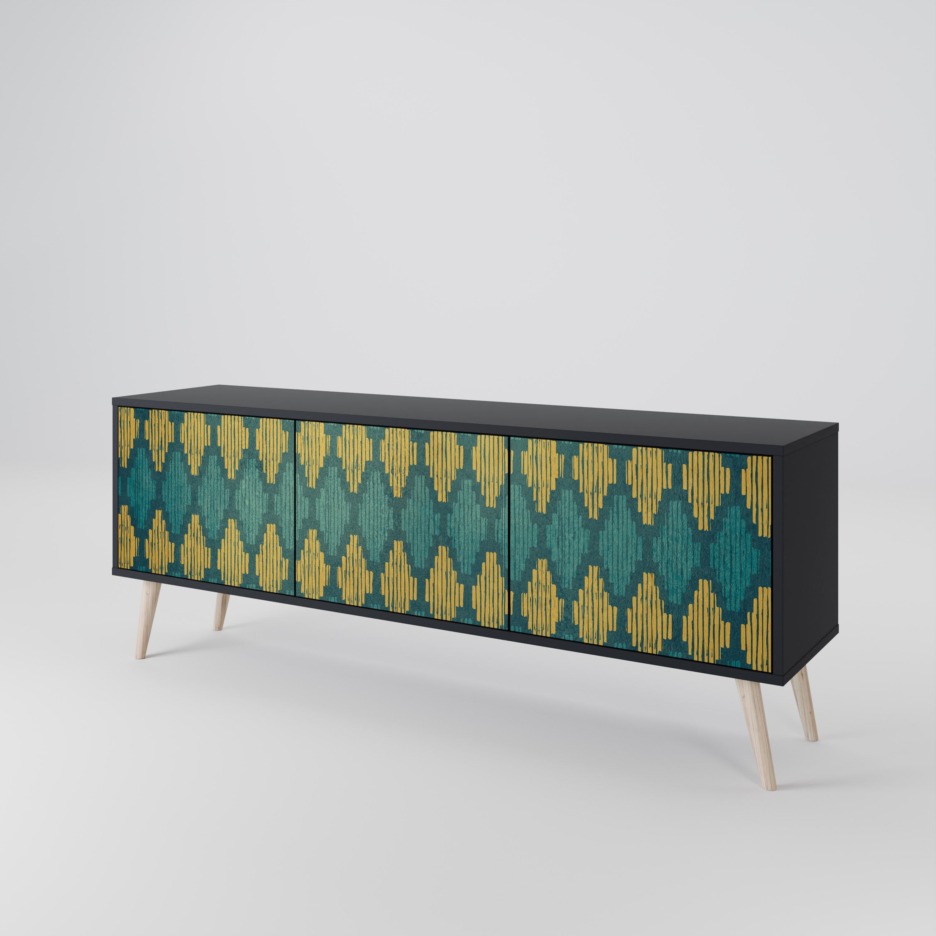 POLYGONS 3-Door TV Cabinet