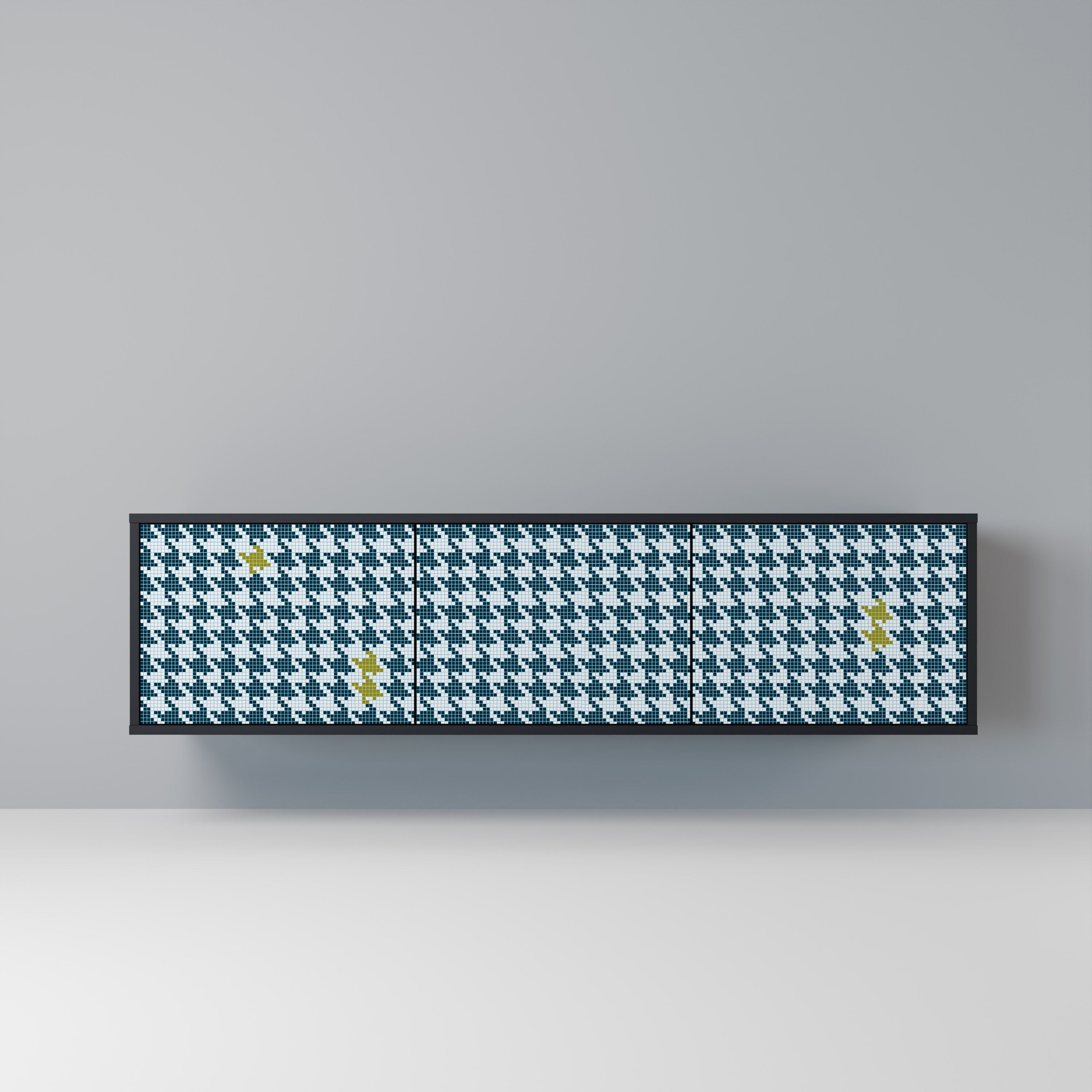 Meuble TV 3 portes HORS CONTEXTE finition noire