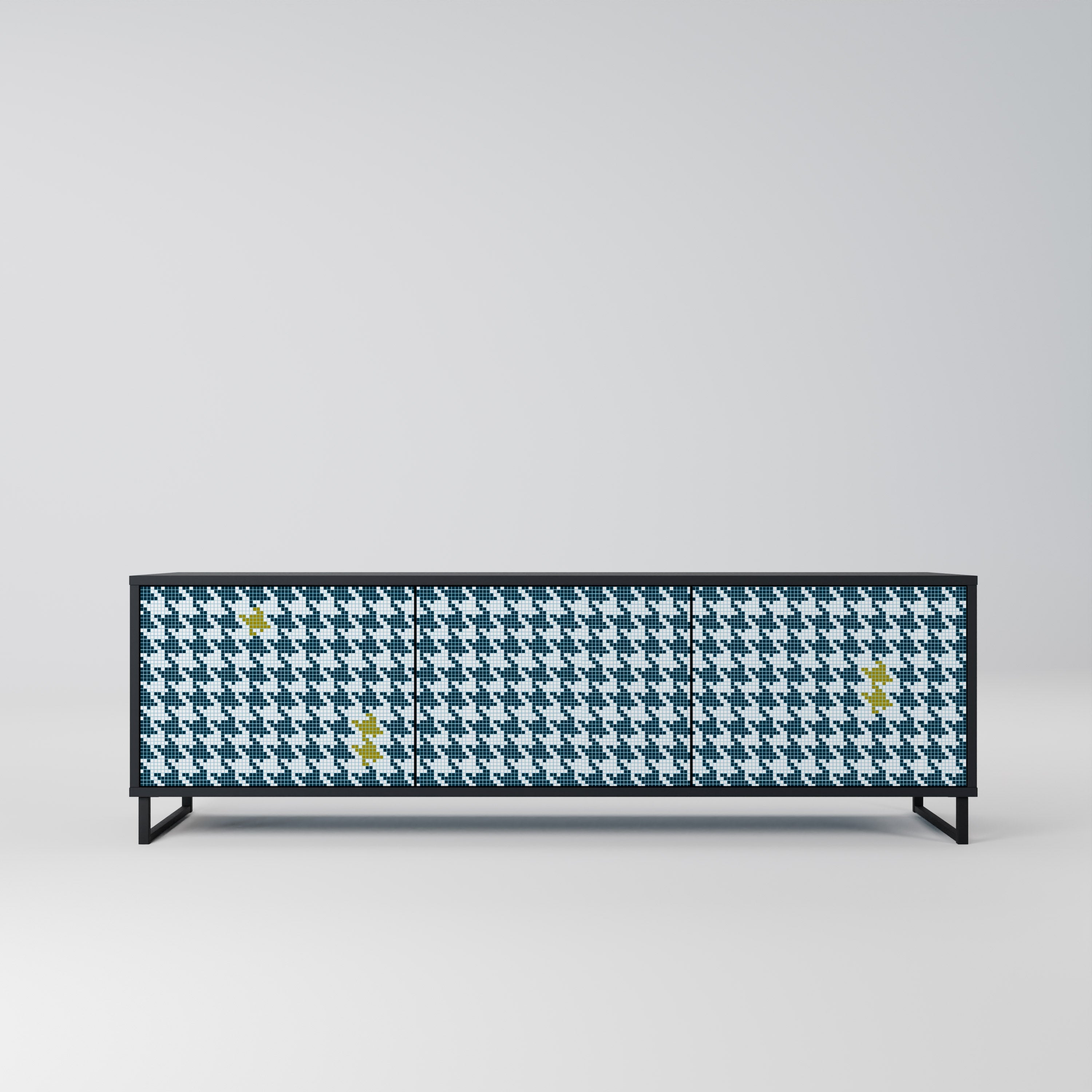 Meuble TV 3 portes HORS CONTEXTE finition noire