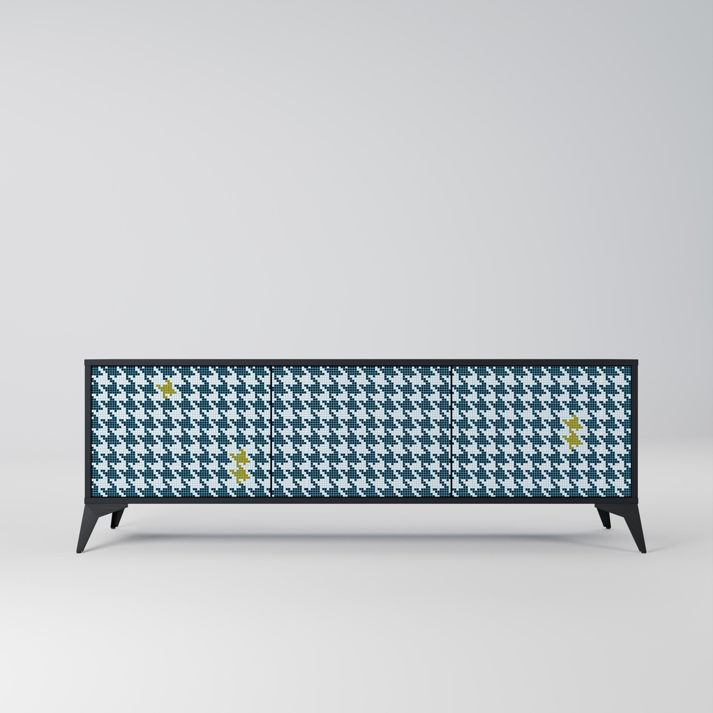 Meuble TV 3 portes HORS CONTEXTE finition noire