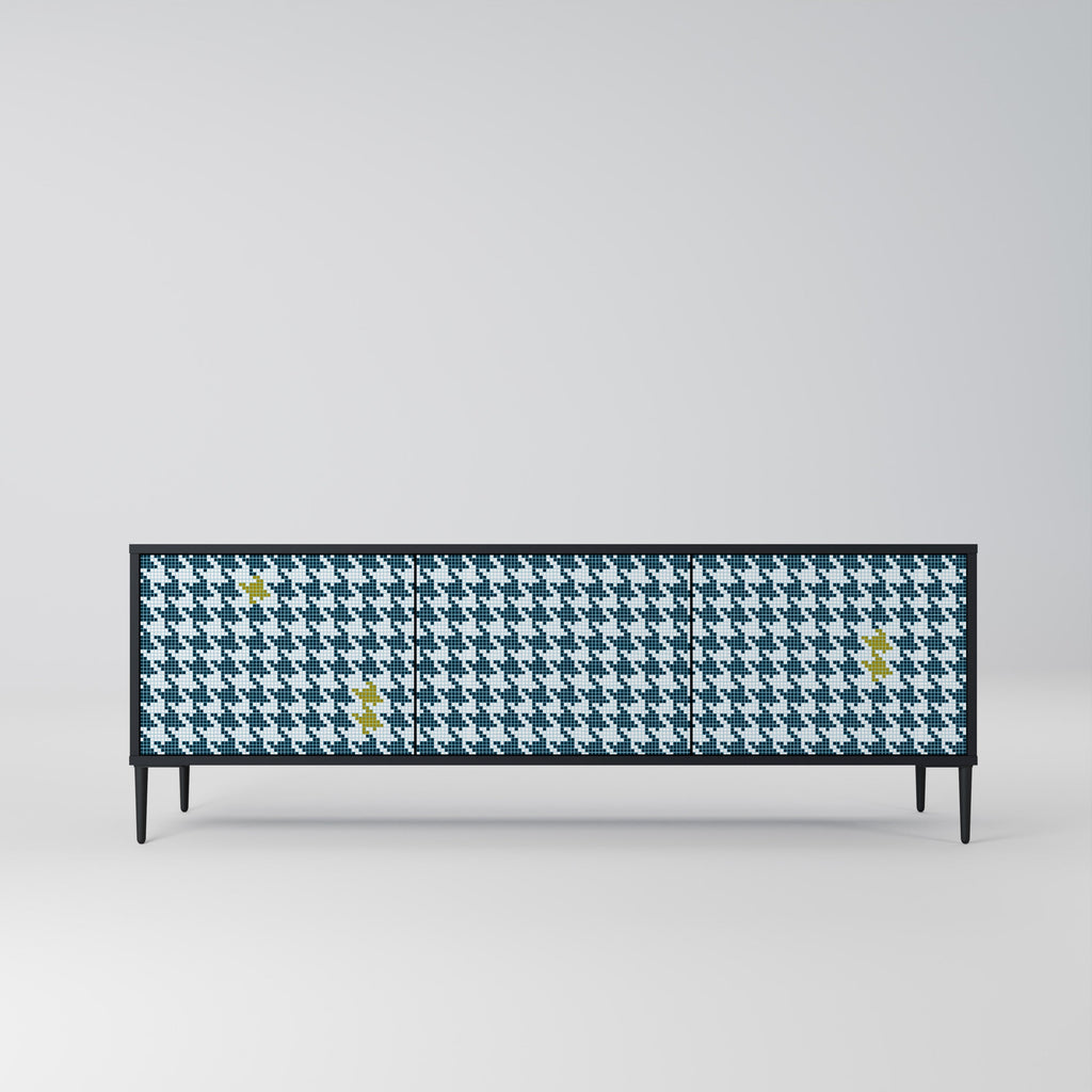 OUT OF CONTEXT 3-Door TV Stand in Black Finish