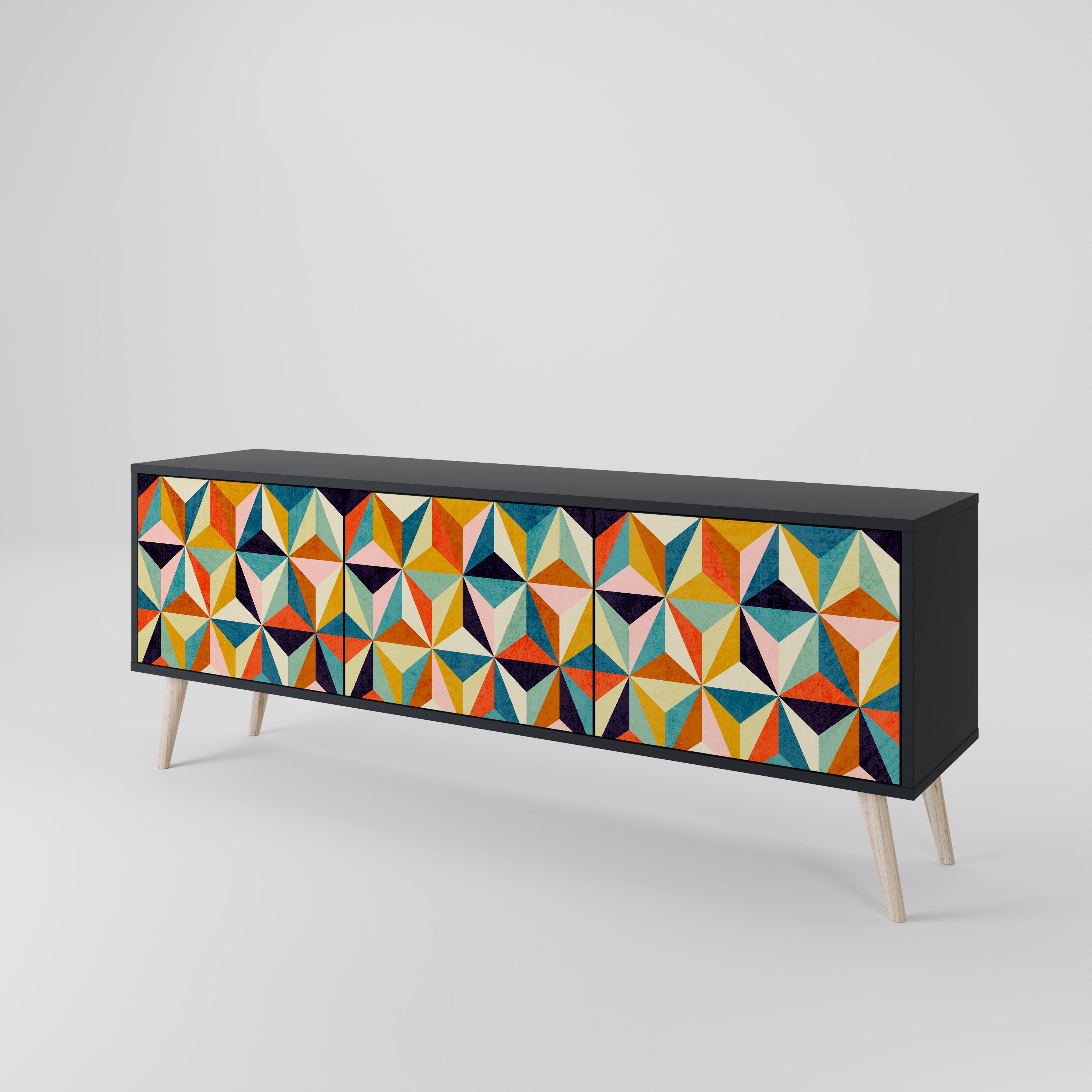 TESSELATE TREASURES 3-Door TV Cabinet