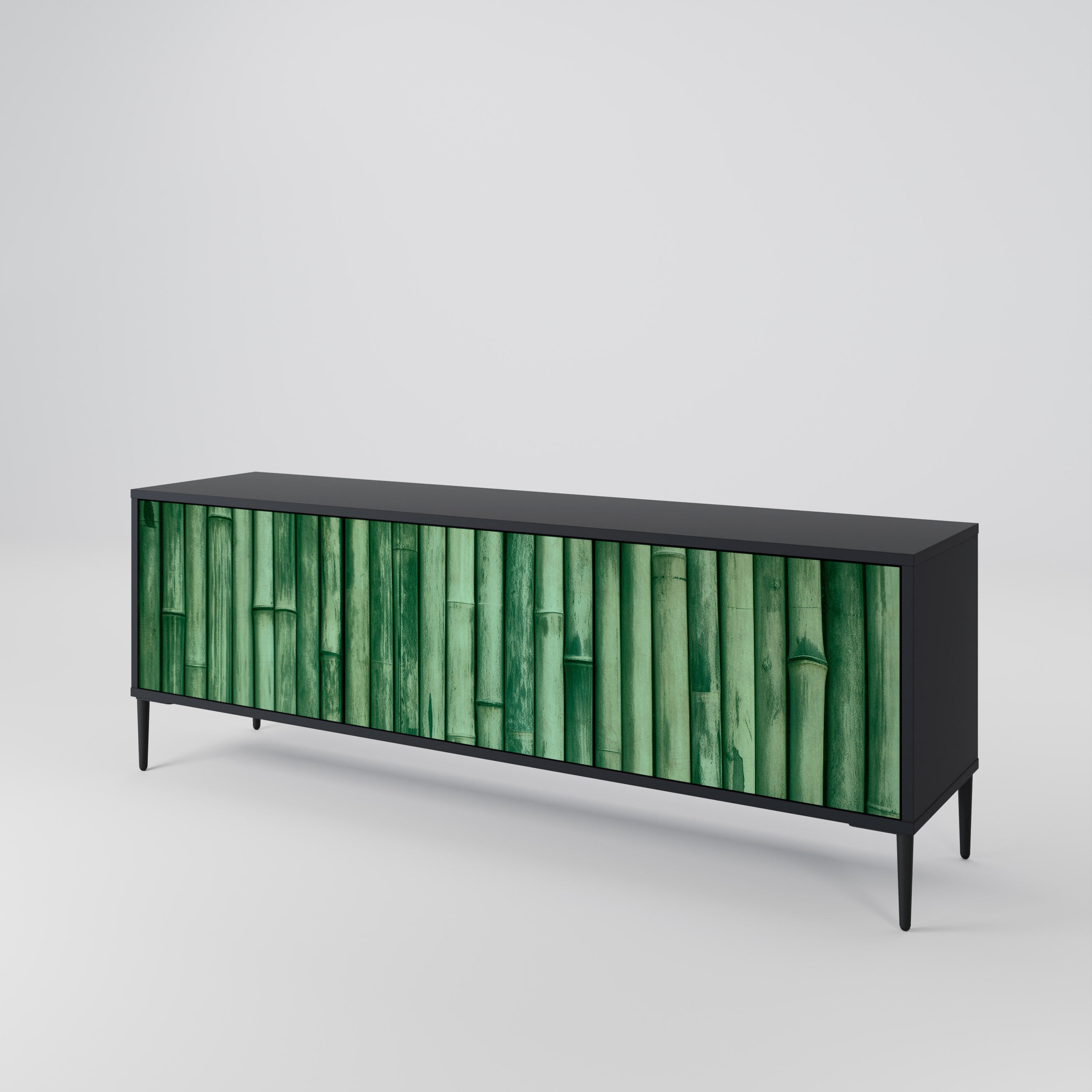 NATURAL GREEN 3-Door TV Cabinet