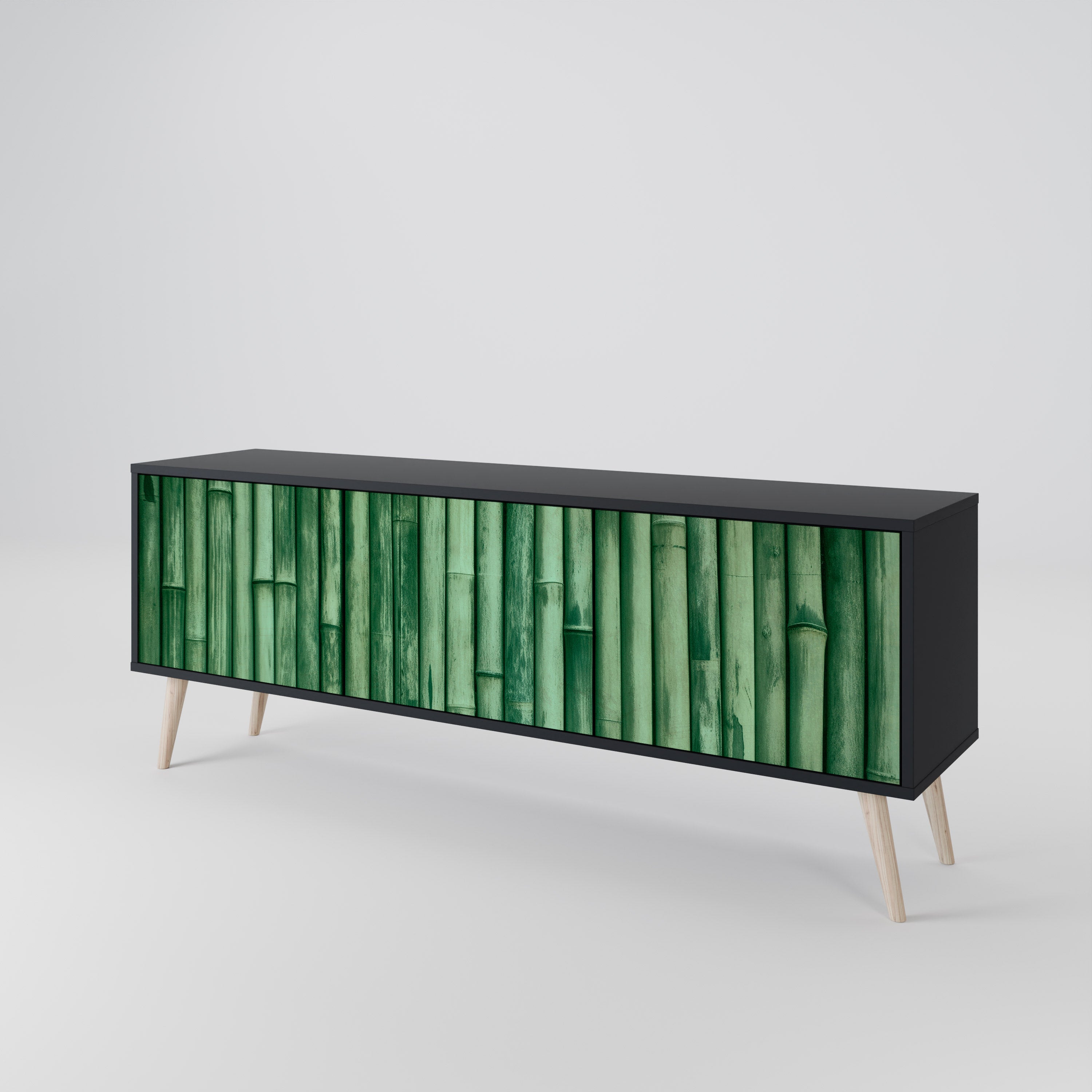 NATURAL GREEN 3-Door TV Cabinet