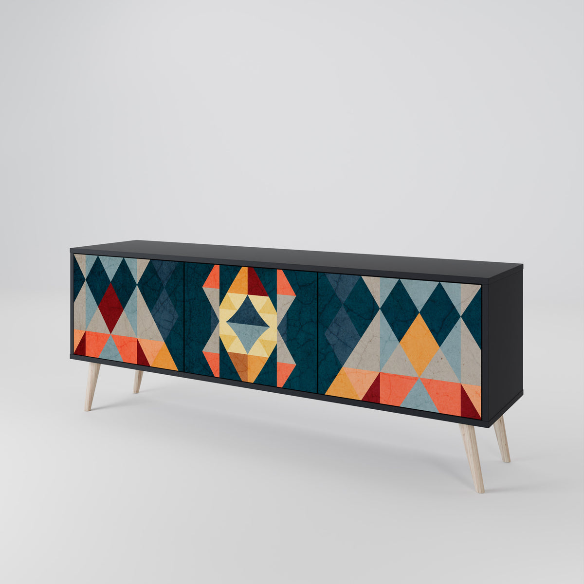 CRACKED ILLUSION 3-Door TV Cabinet