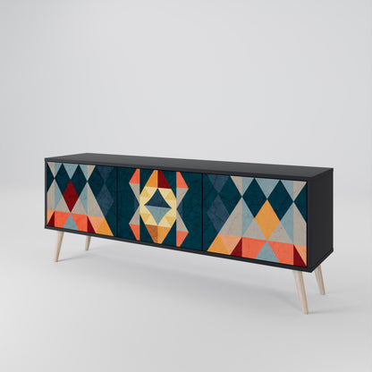 CRACKED ILLUSION 3-Door TV Cabinet