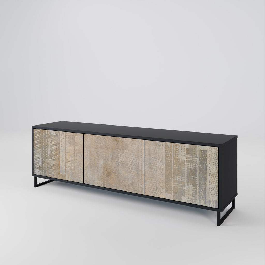 ERREUR D'ÉCRAN Meuble TV 3 portes en finition noire