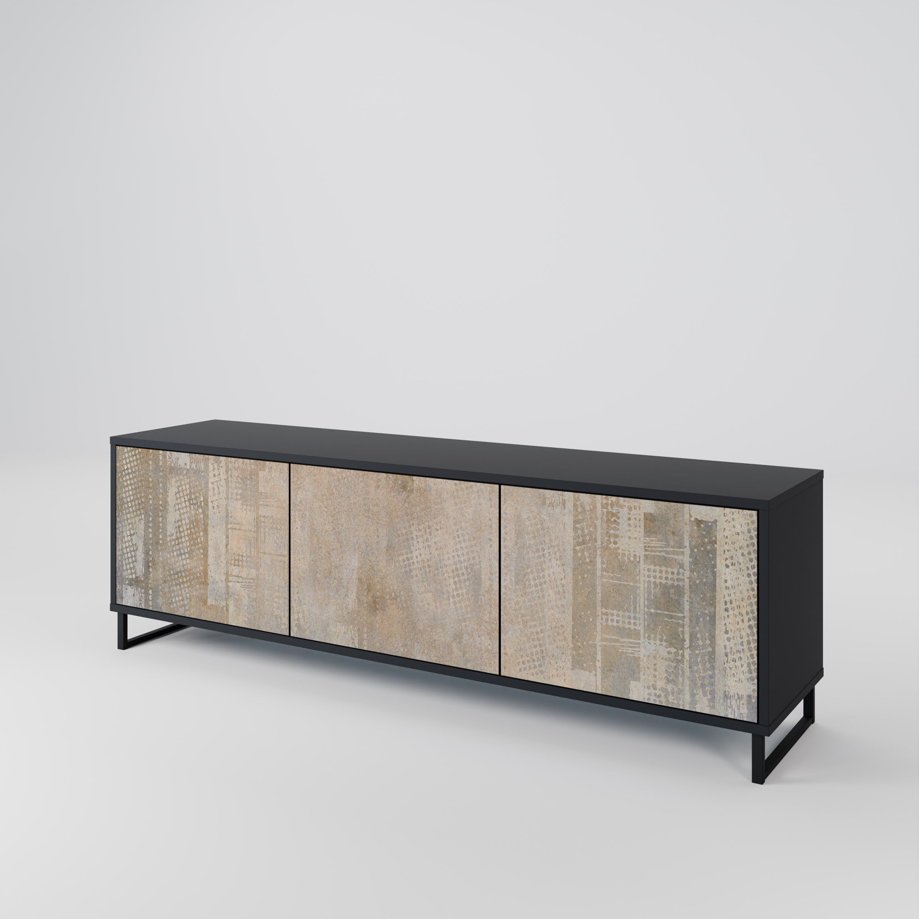 ERREUR D'ÉCRAN Meuble TV 3 portes en finition noire