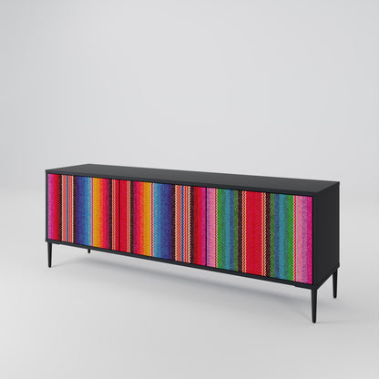 ETHNIC MEXICAN 3-Door TV Cabinet