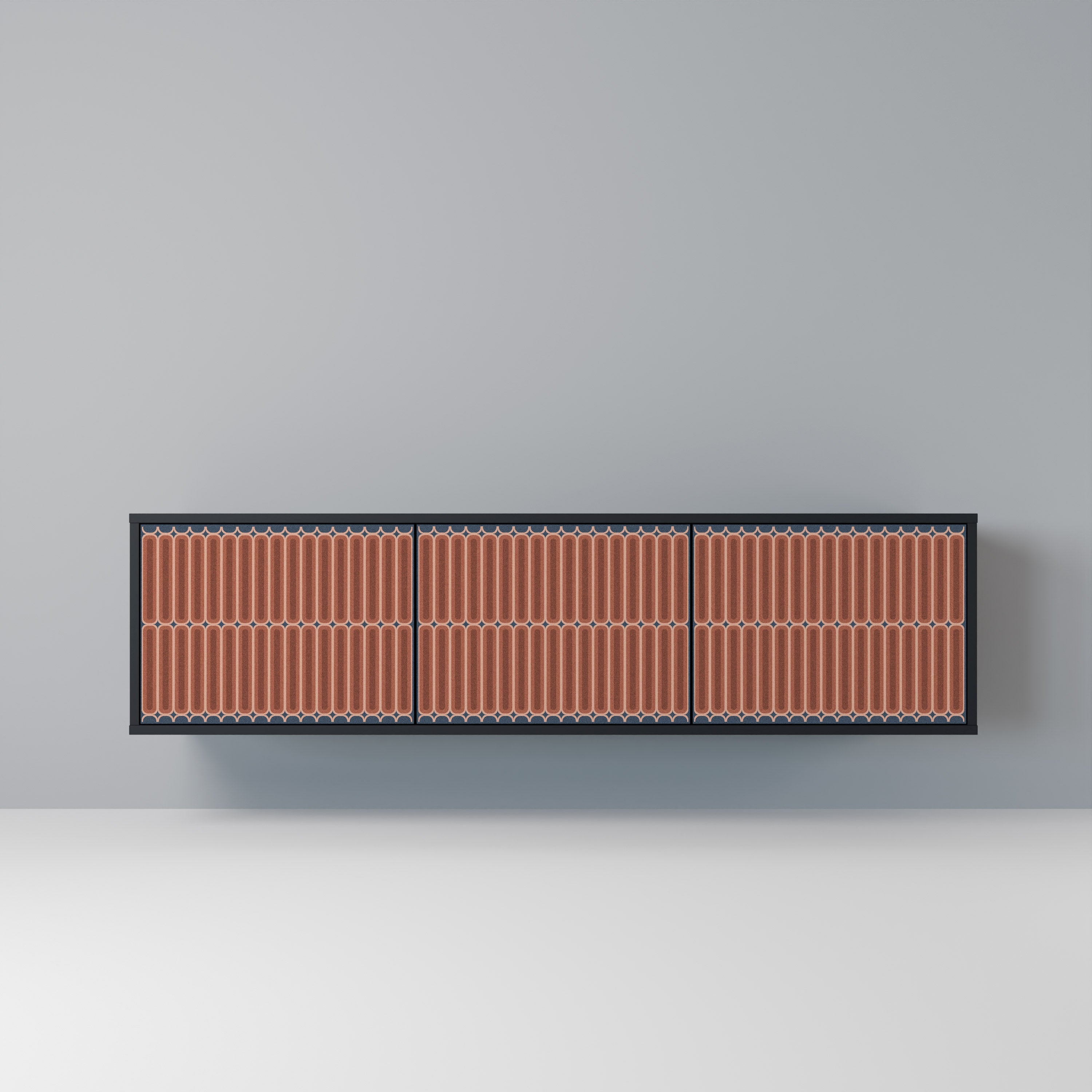 Meuble TV 3 portes HYPNOTIC GATE finition noire