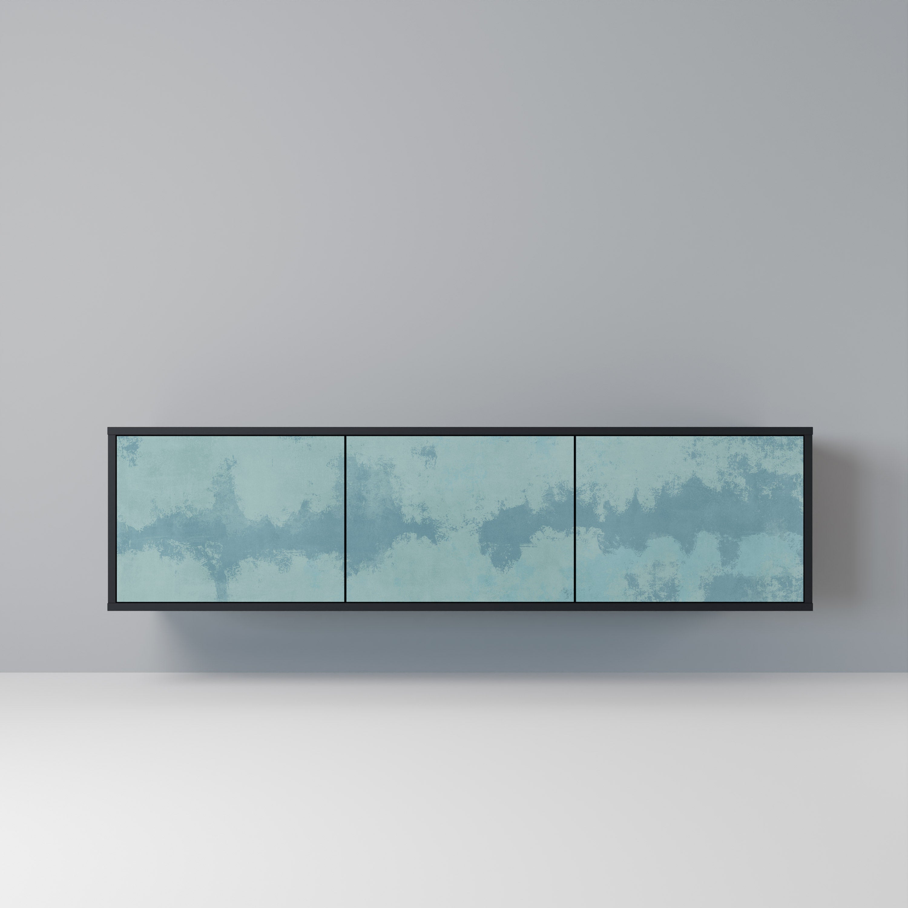 Meuble TV 3 portes SKY WASH finition noire