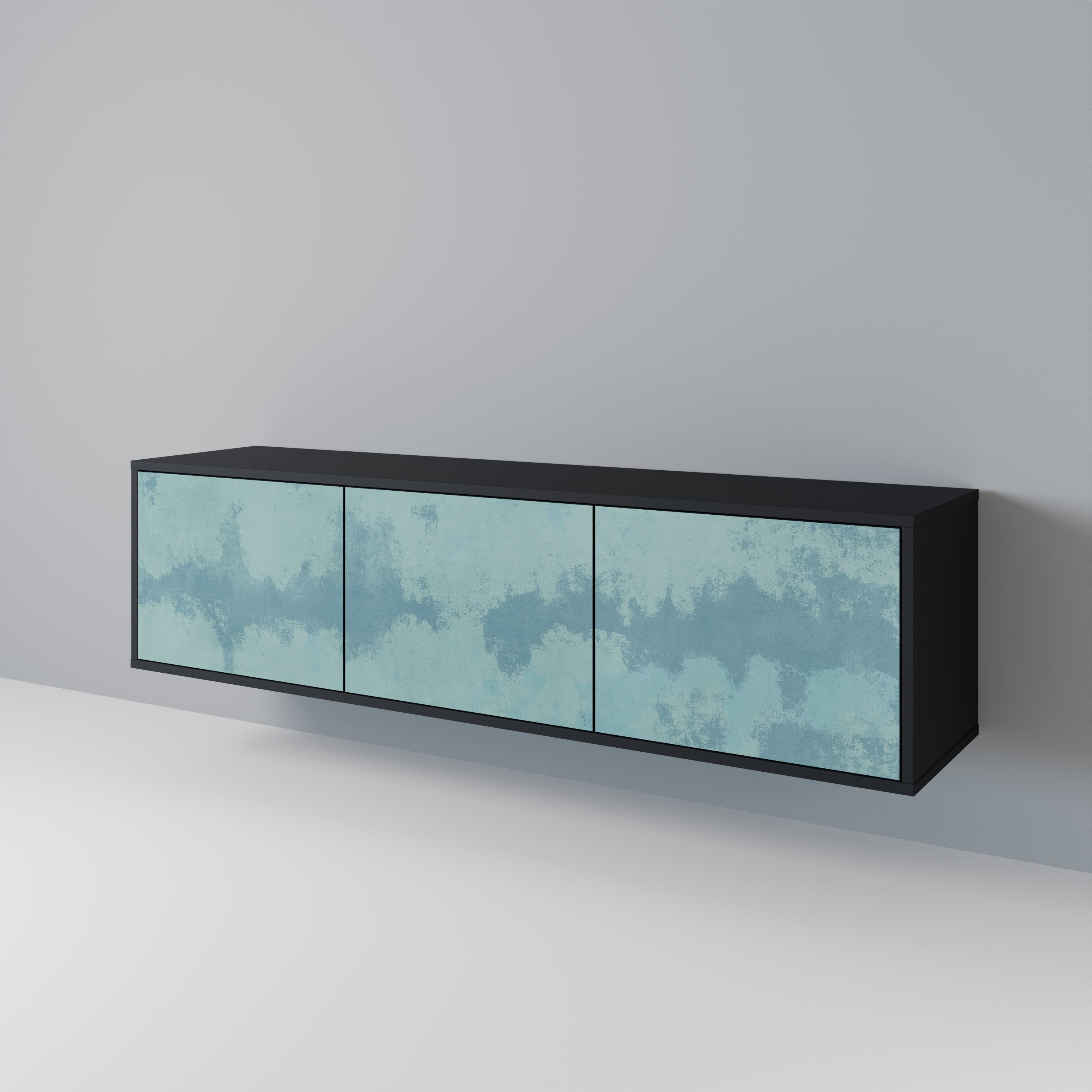 Meuble TV 3 portes SKY WASH finition noire