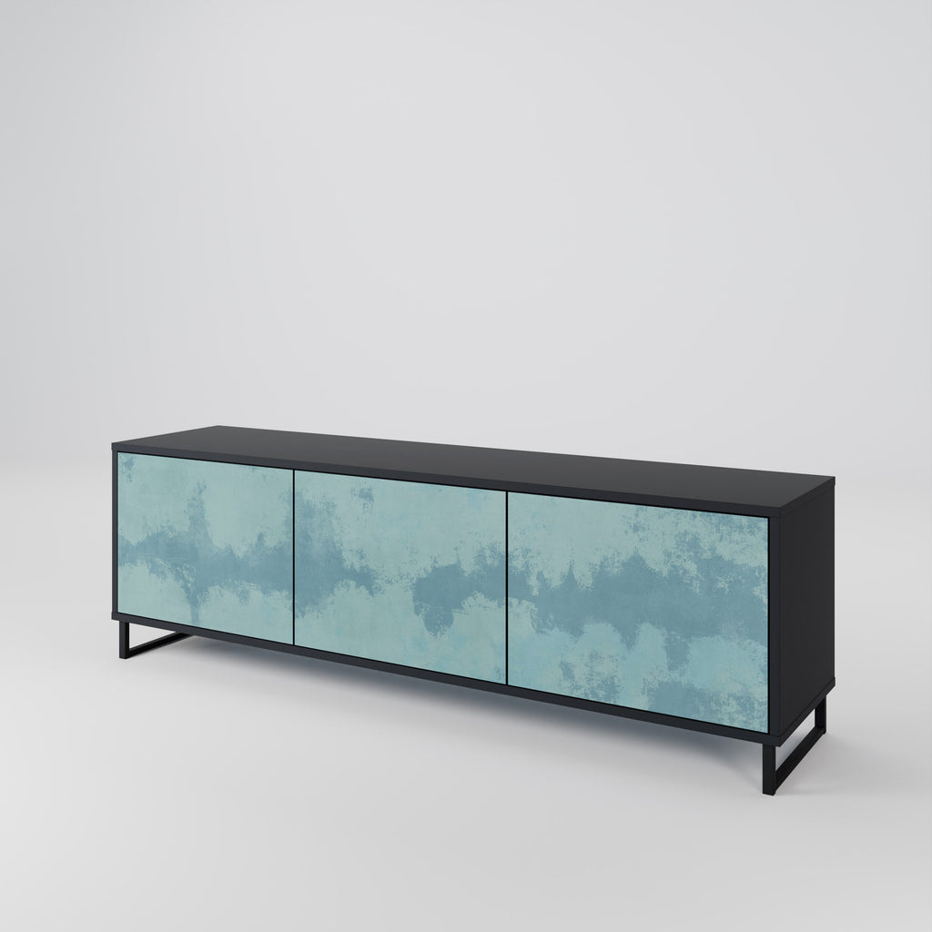 Meuble TV 3 portes SKY WASH finition noire