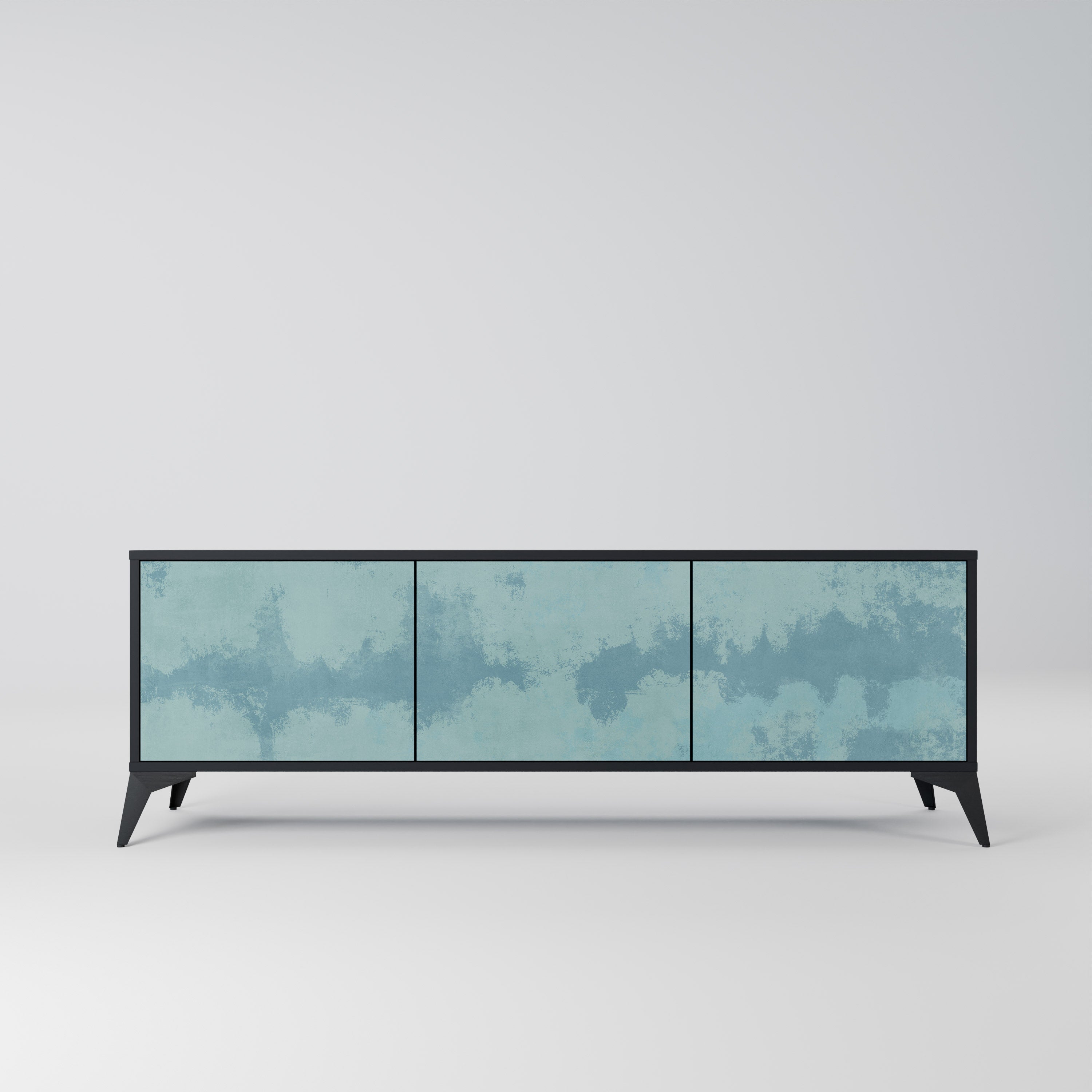 Meuble TV 3 portes SKY WASH finition noire