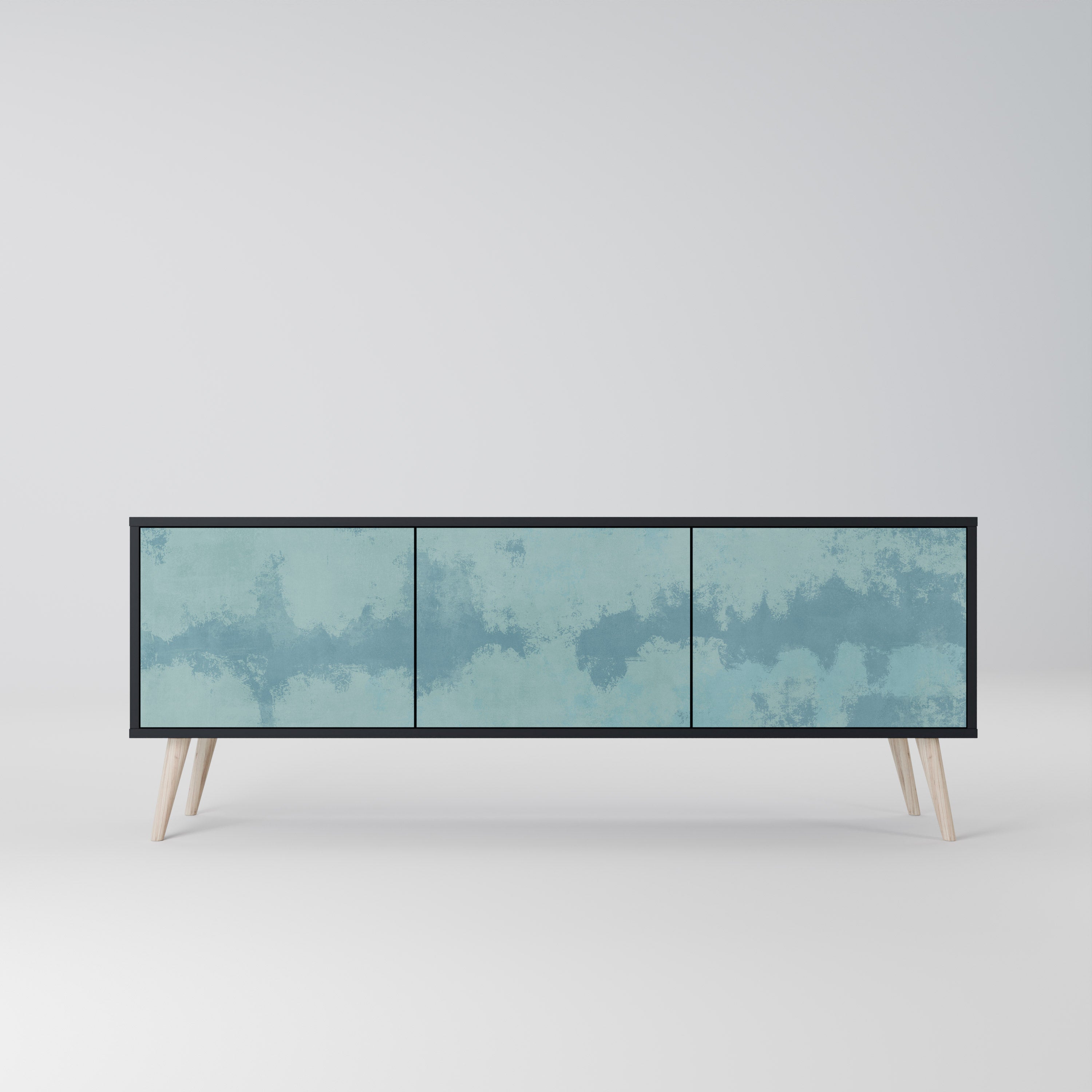 Meuble TV 3 portes SKY WASH finition noire