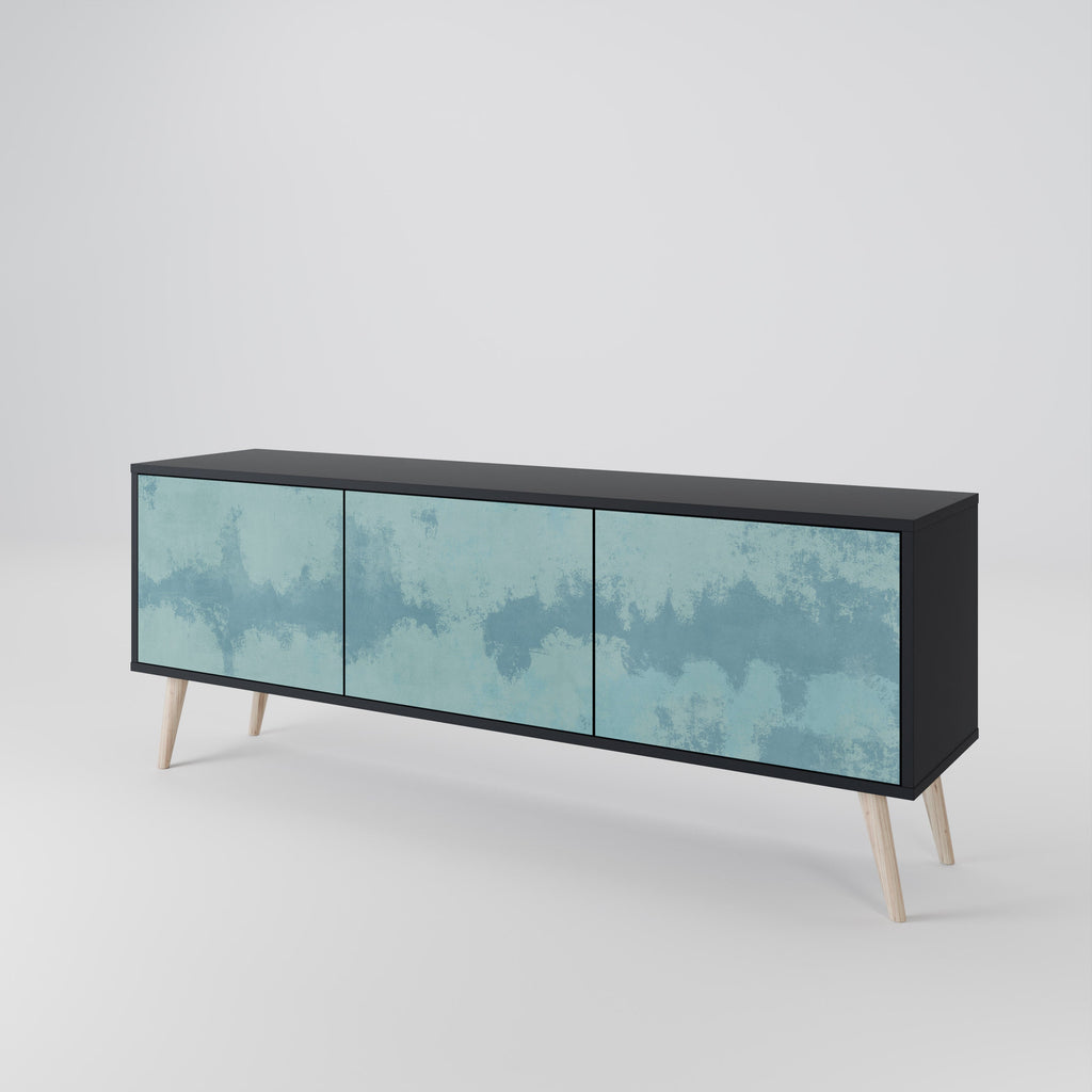Meuble TV 3 portes SKY WASH finition noire