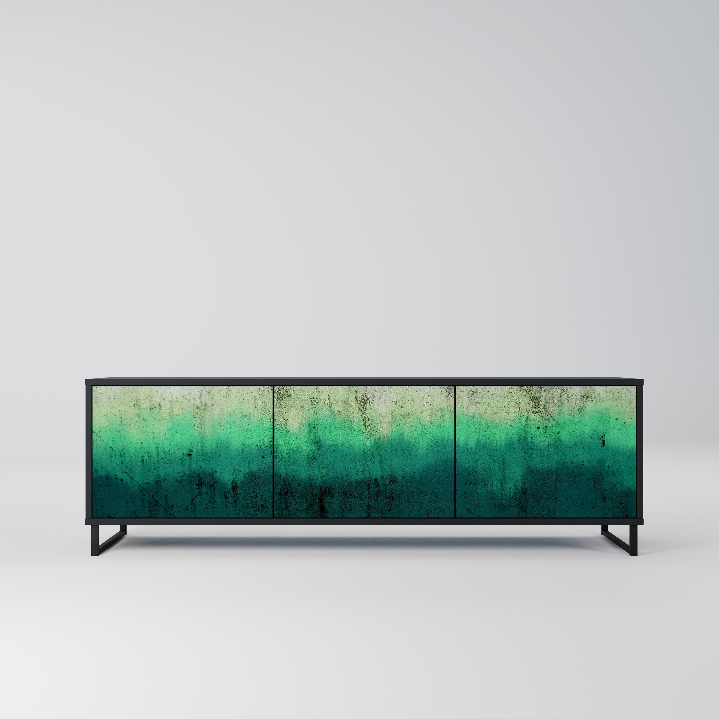 Meuble TV 3 portes NORTHERN LIGHTS finition noire