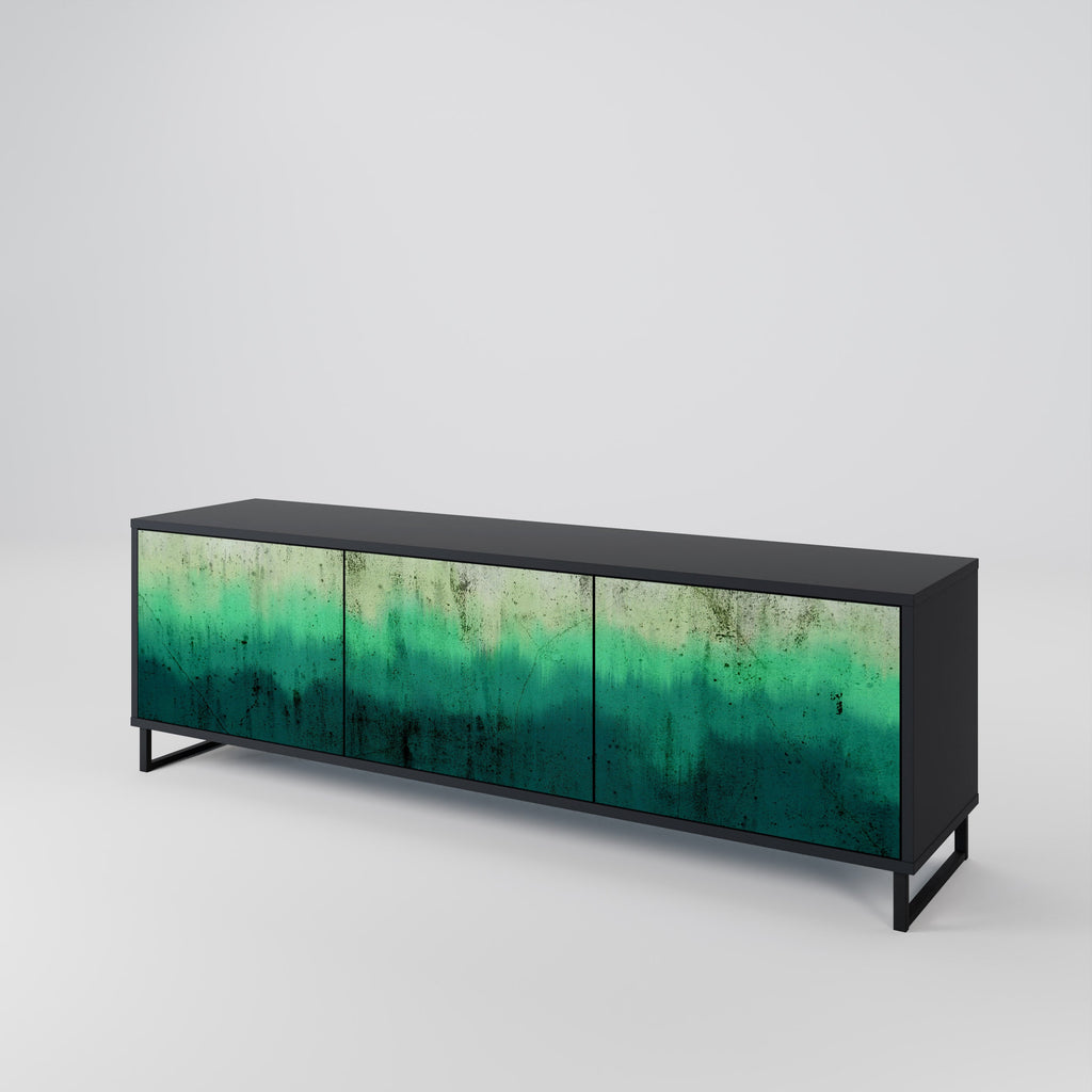 Meuble TV 3 portes NORTHERN LIGHTS finition noire