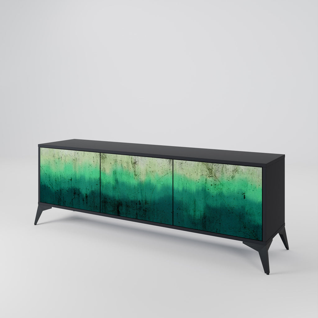 Meuble TV 3 portes NORTHERN LIGHTS finition noire