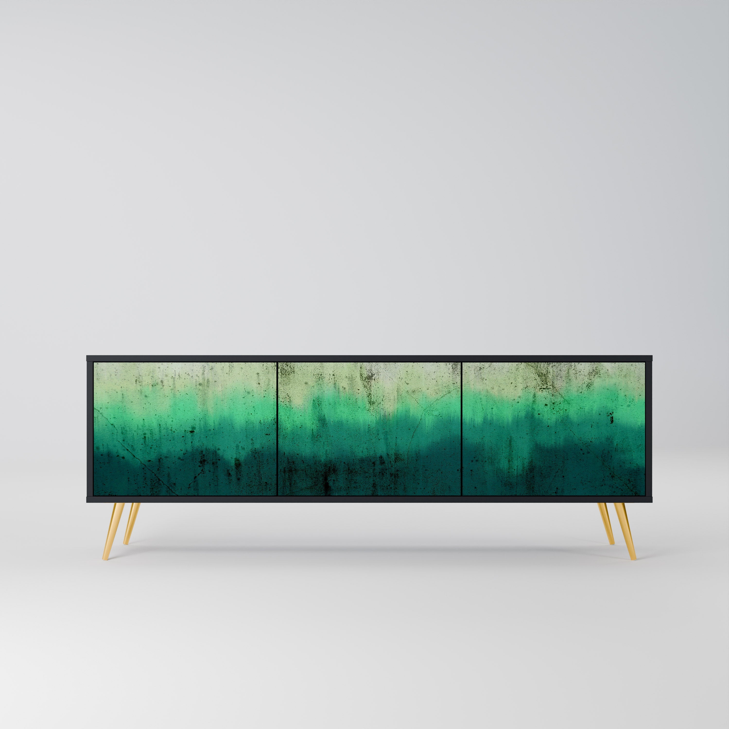 Meuble TV 3 portes NORTHERN LIGHTS finition noire