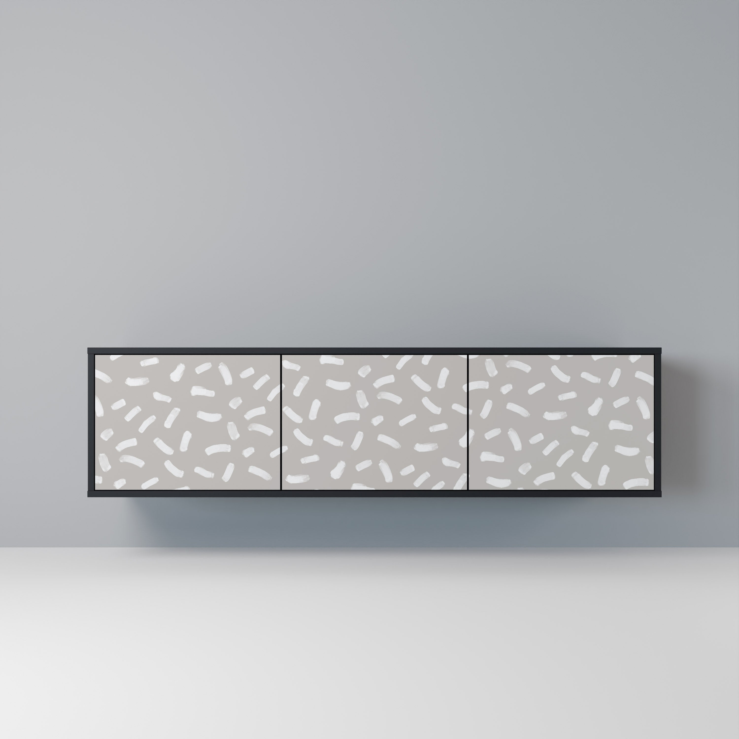 Meuble TV 3 portes PASSING SECONDS finition noire