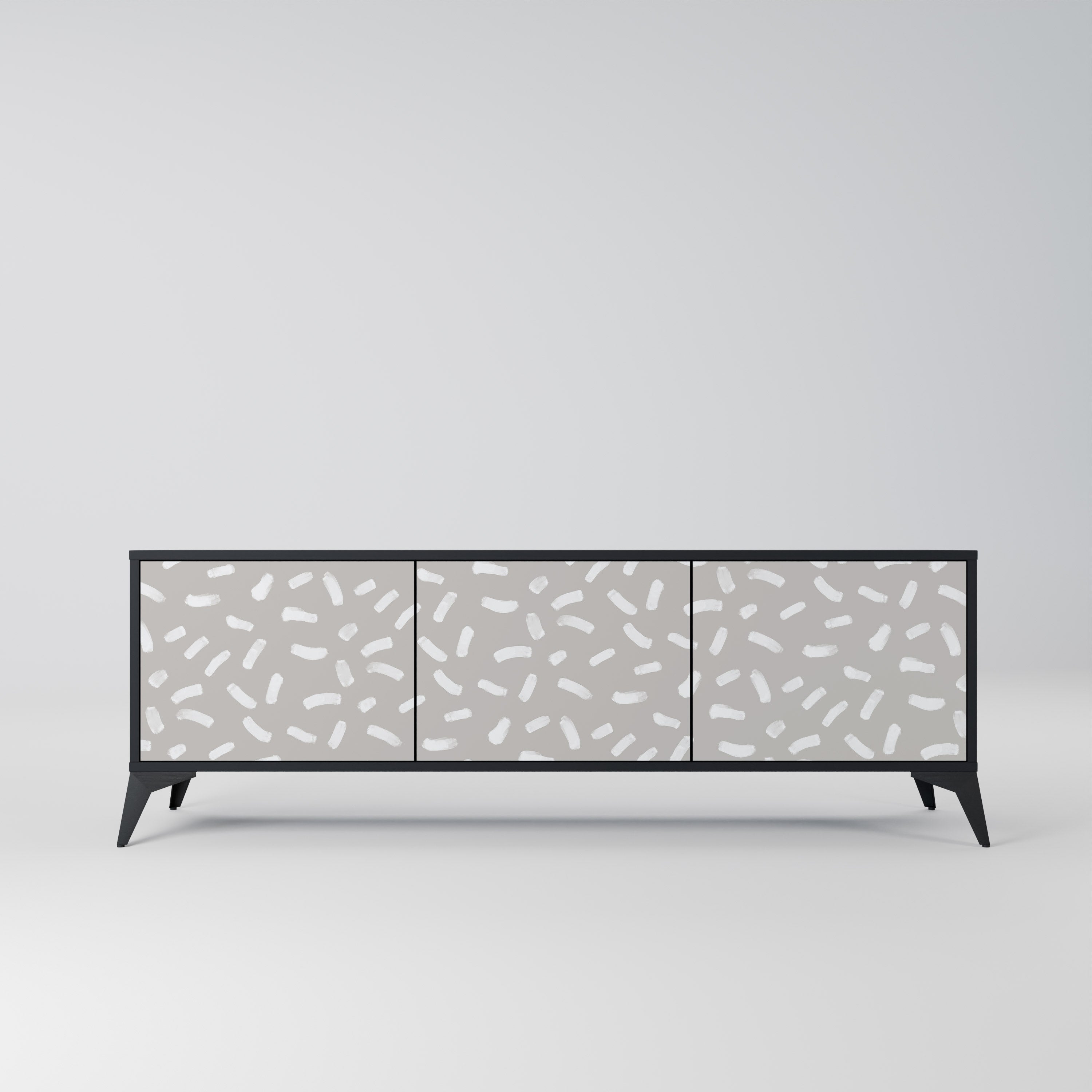 Meuble TV 3 portes PASSING SECONDS finition noire