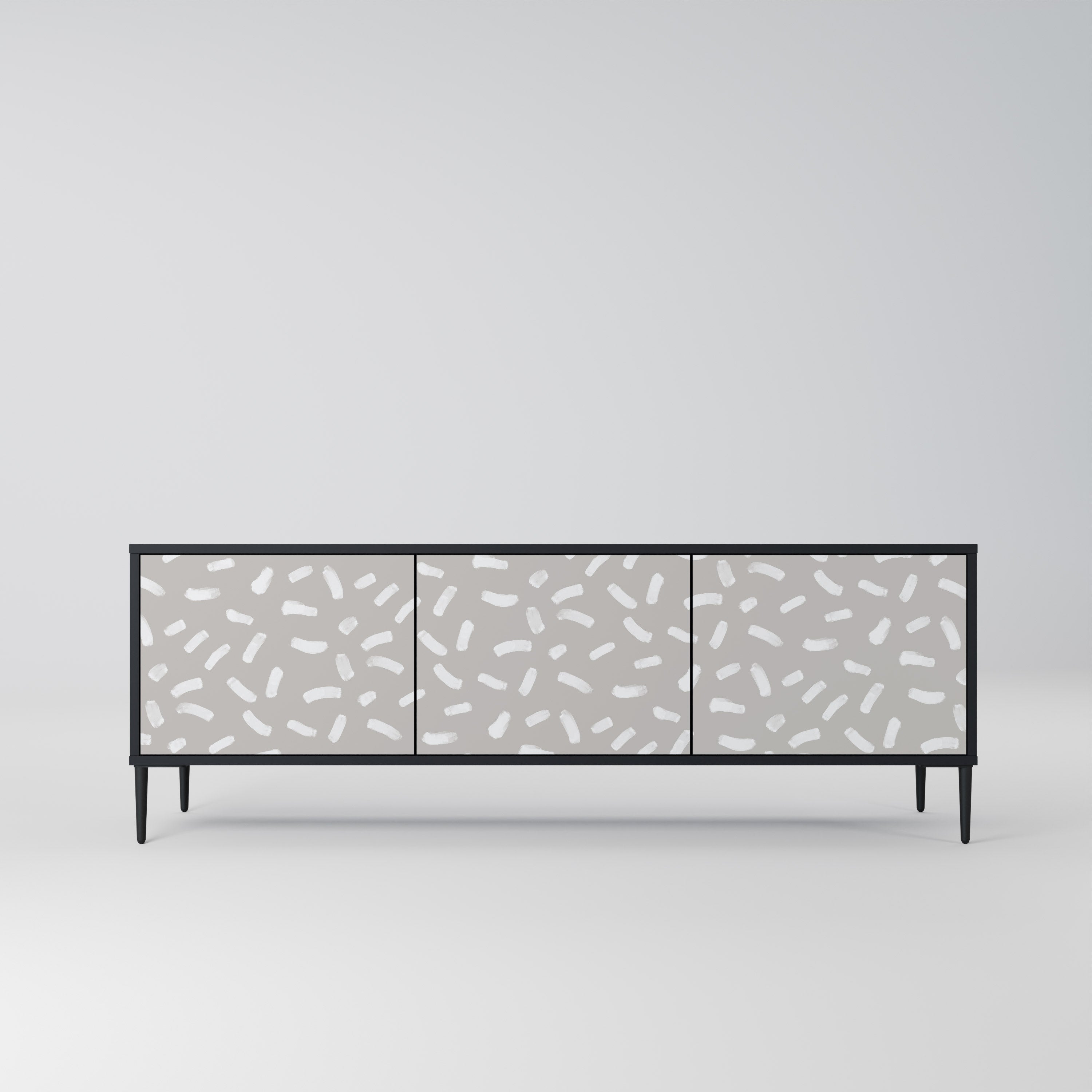 Meuble TV 3 portes PASSING SECONDS finition noire