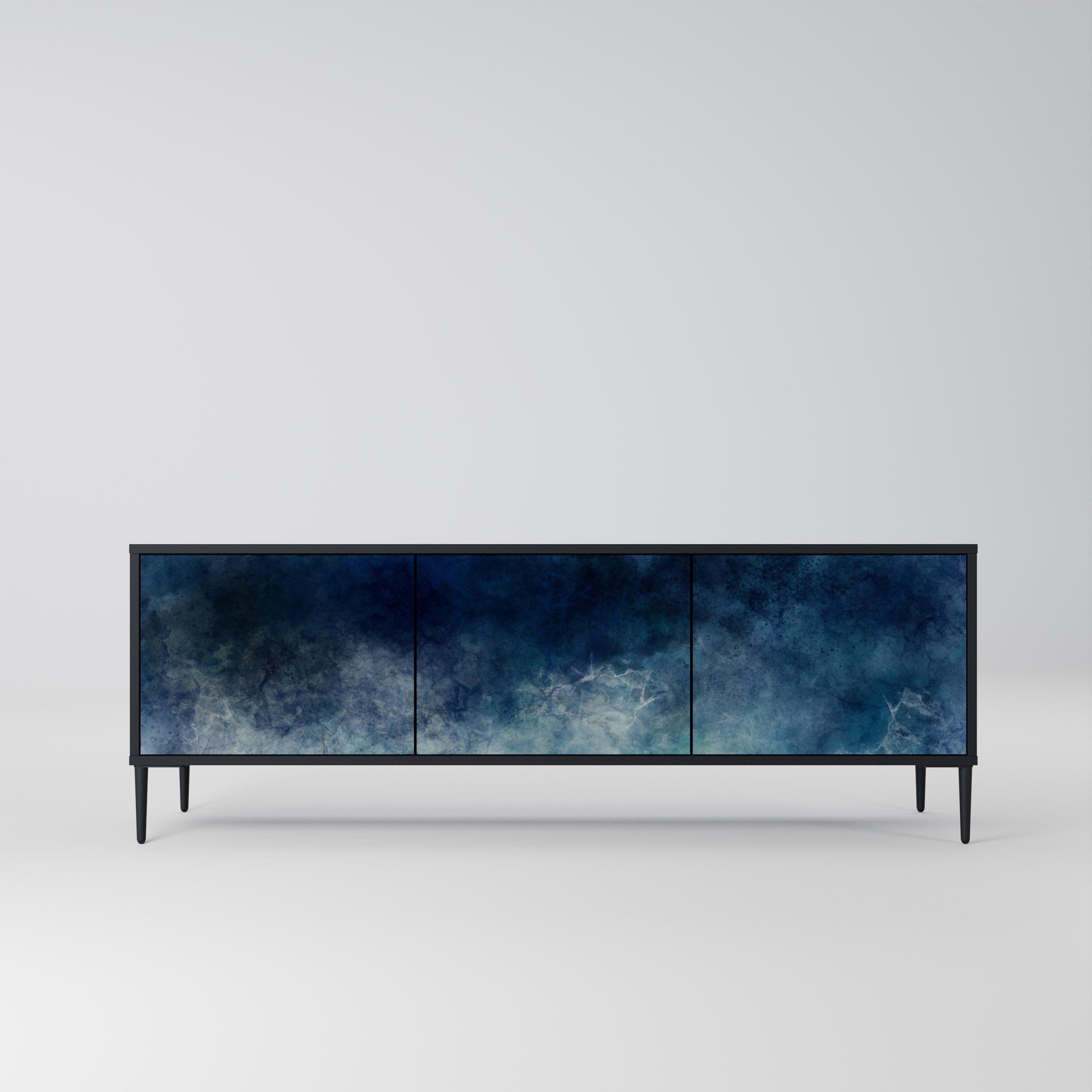 Meuble TV 3 portes CELESTIAL FALL finition noire