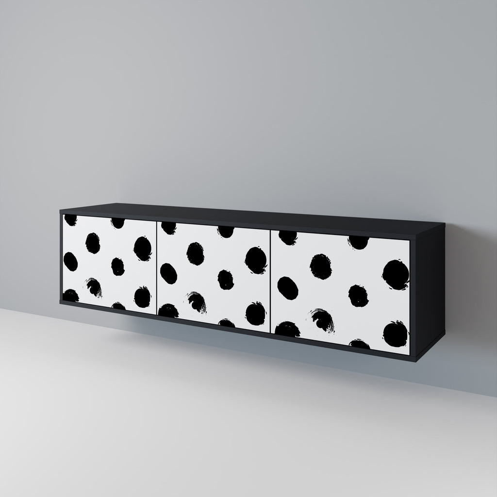 SLIPPING MINUTES Meuble TV 3 portes finition noire