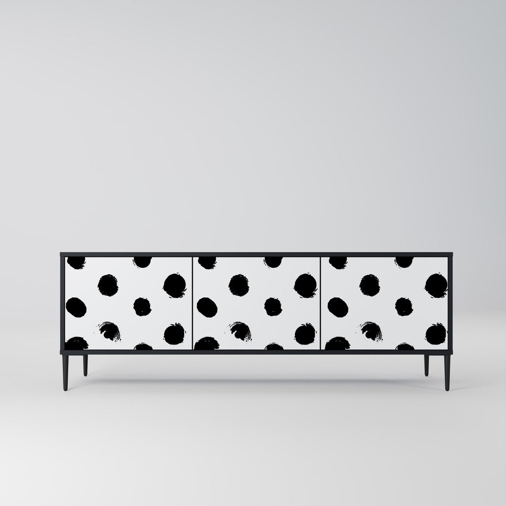 SLIPPING MINUTES Meuble TV 3 portes finition noire