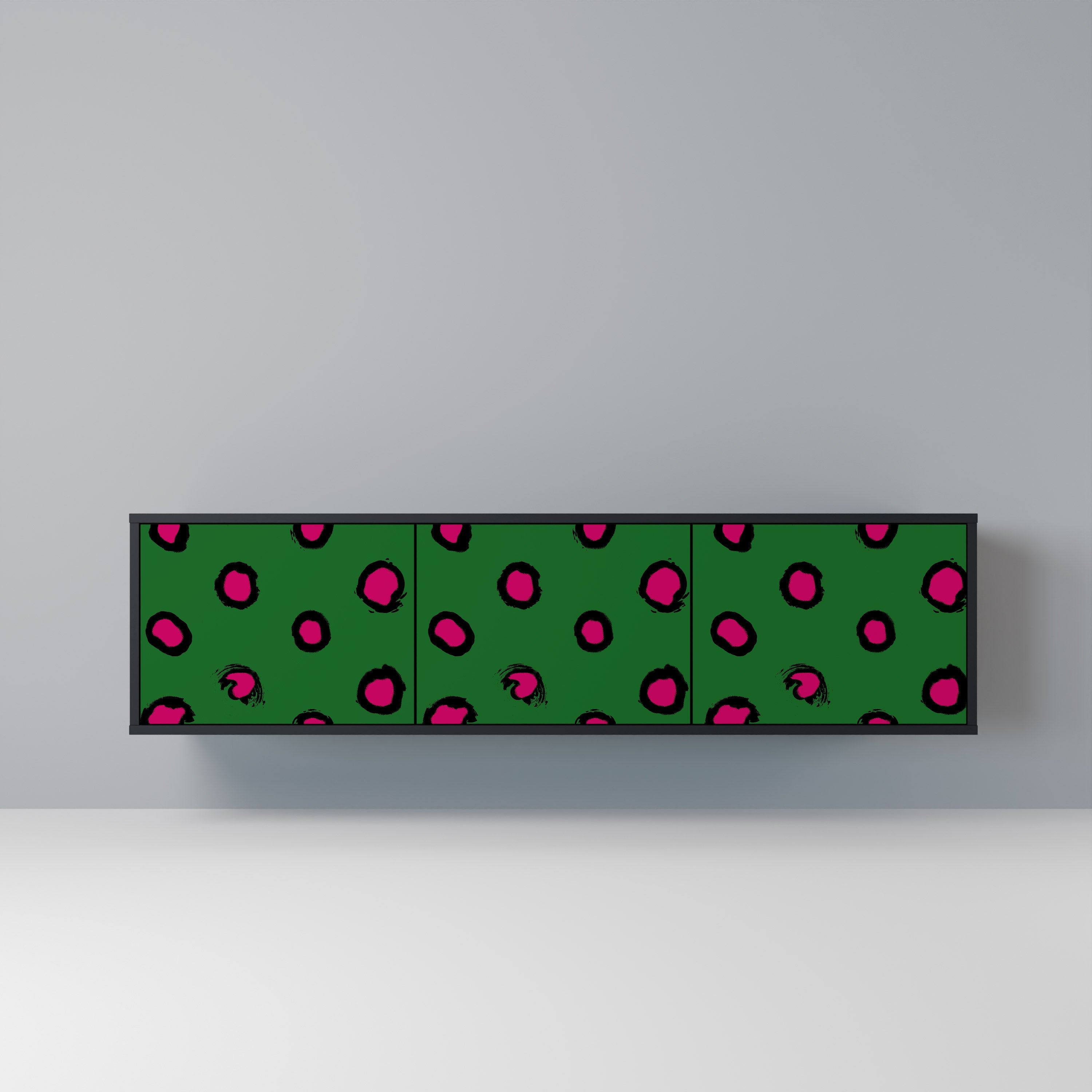 Meuble TV 3 portes FUNKY SPOTS finition noire