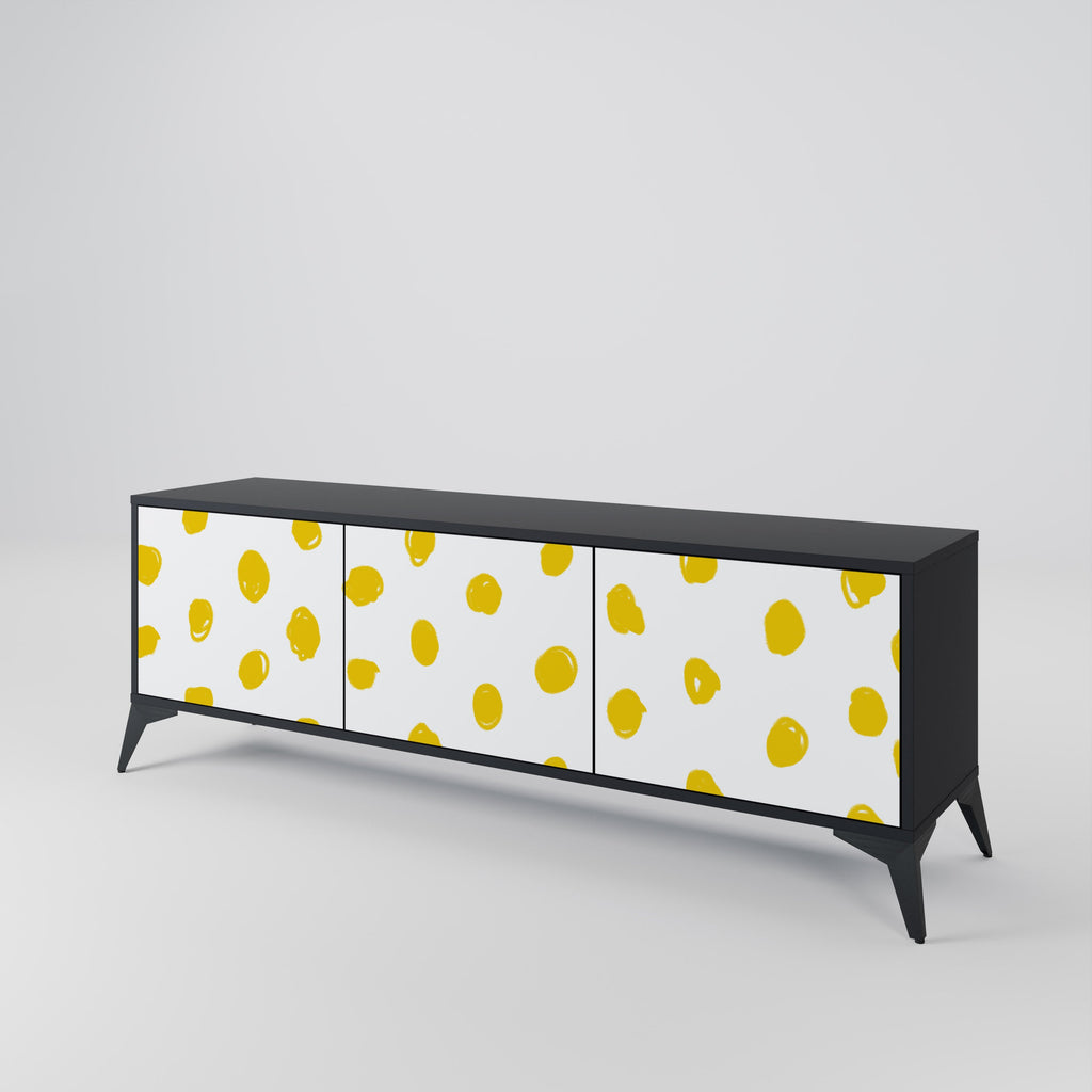 Meuble TV 3 portes RADIANT REVERIE finition noire