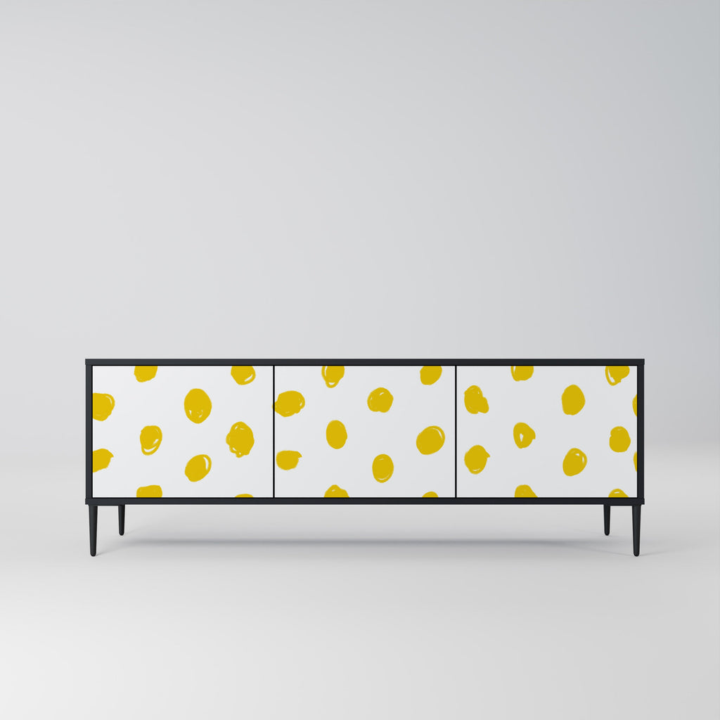 Meuble TV 3 portes RADIANT REVERIE finition noire