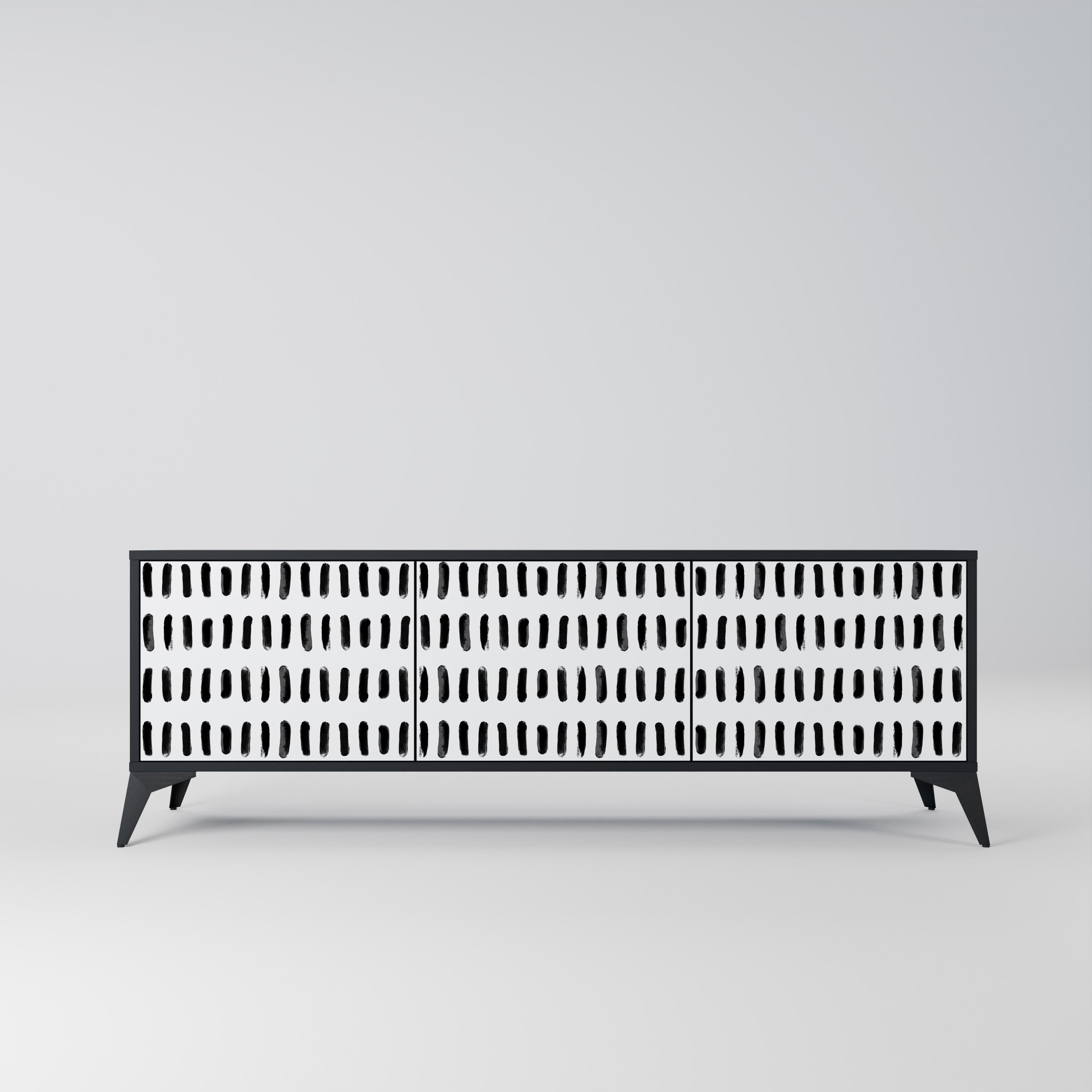 Meuble TV 3 portes NIGHTY MELODIES finition noire