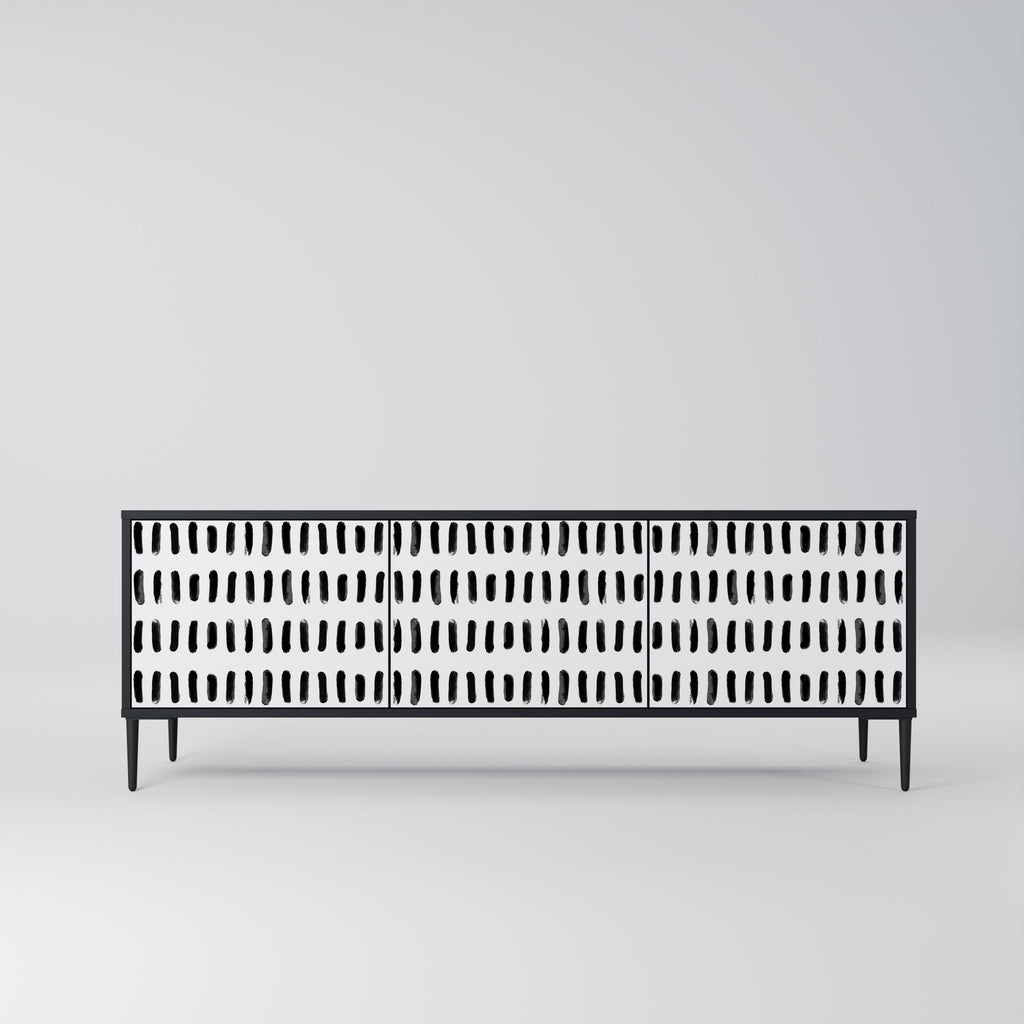 Meuble TV 3 portes NIGHTY MELODIES finition noire