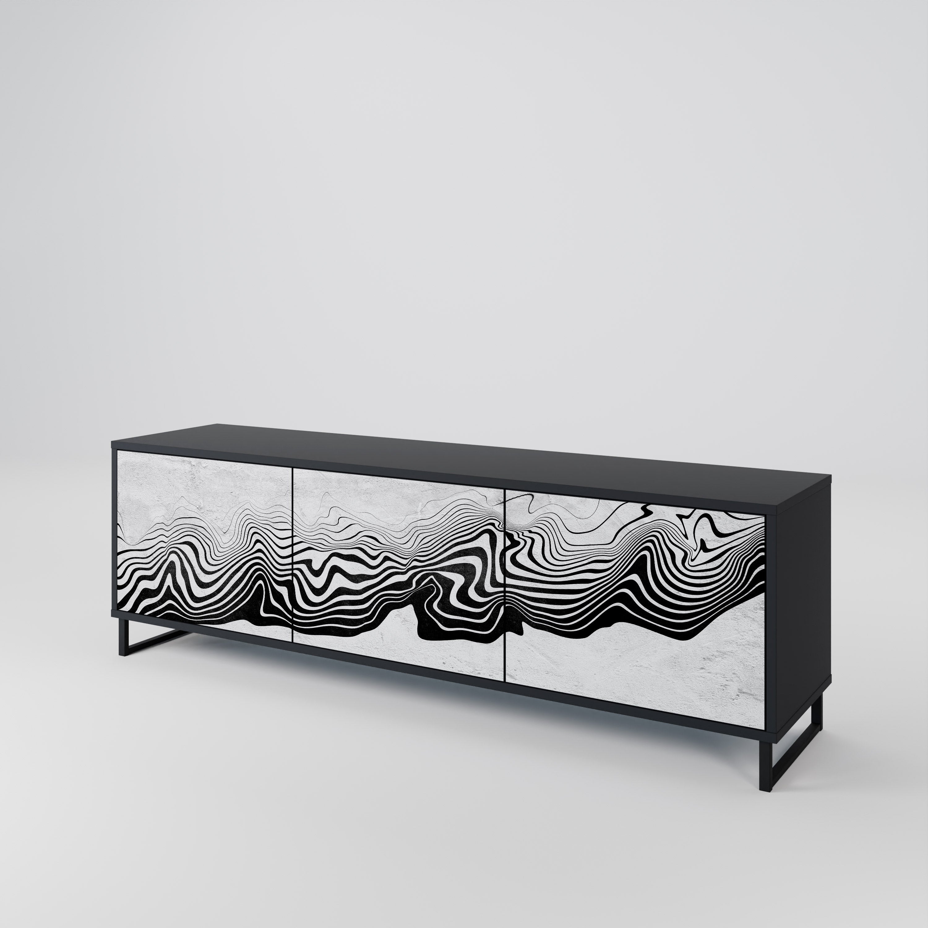 MONOCHROME MIRAGE 3-Door TV Cabinet