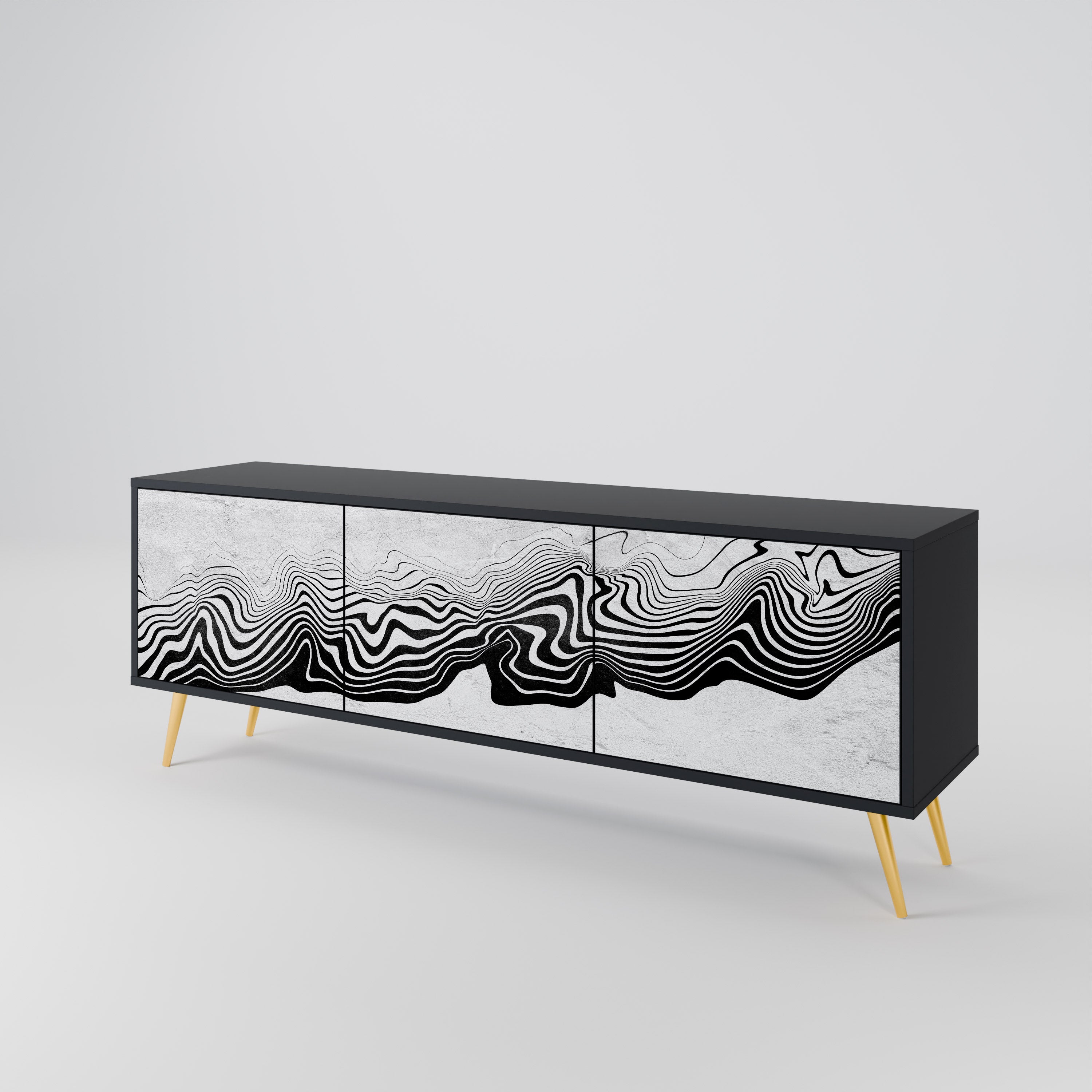 MONOCHROME MIRAGE 3-Door TV Cabinet