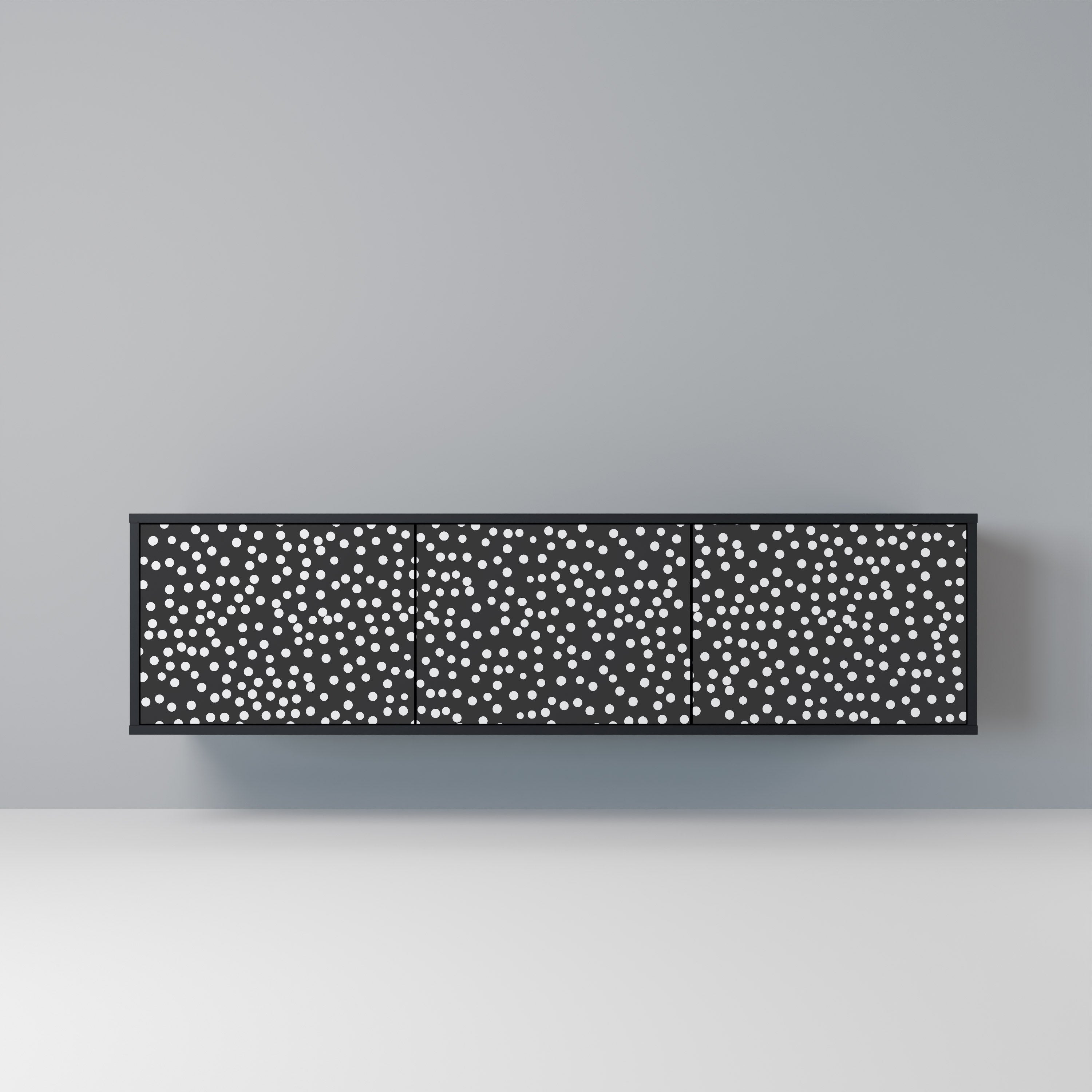 Meuble TV 3 portes BLINDING LIGHTS, finition noire