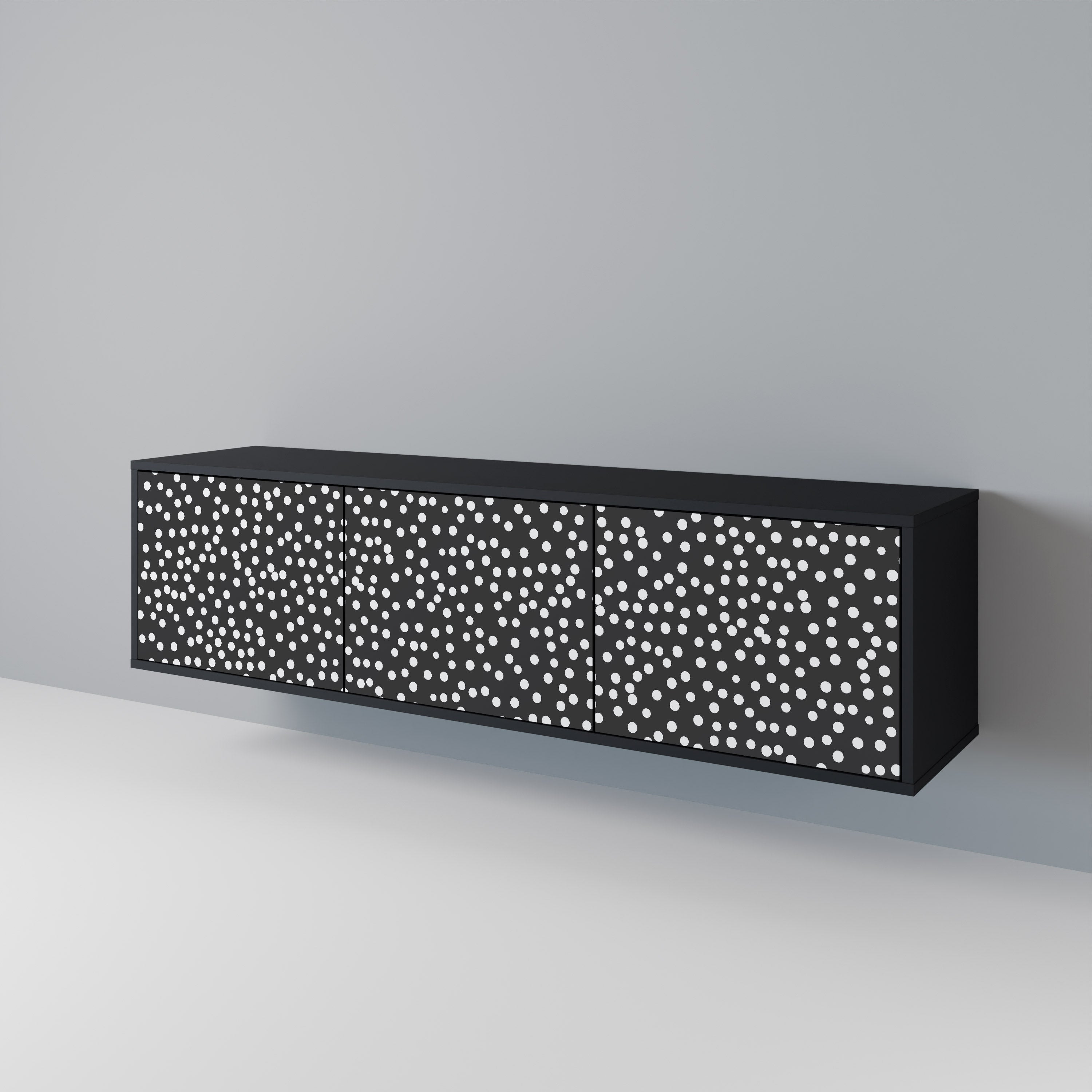 Meuble TV 3 portes BLINDING LIGHTS, finition noire