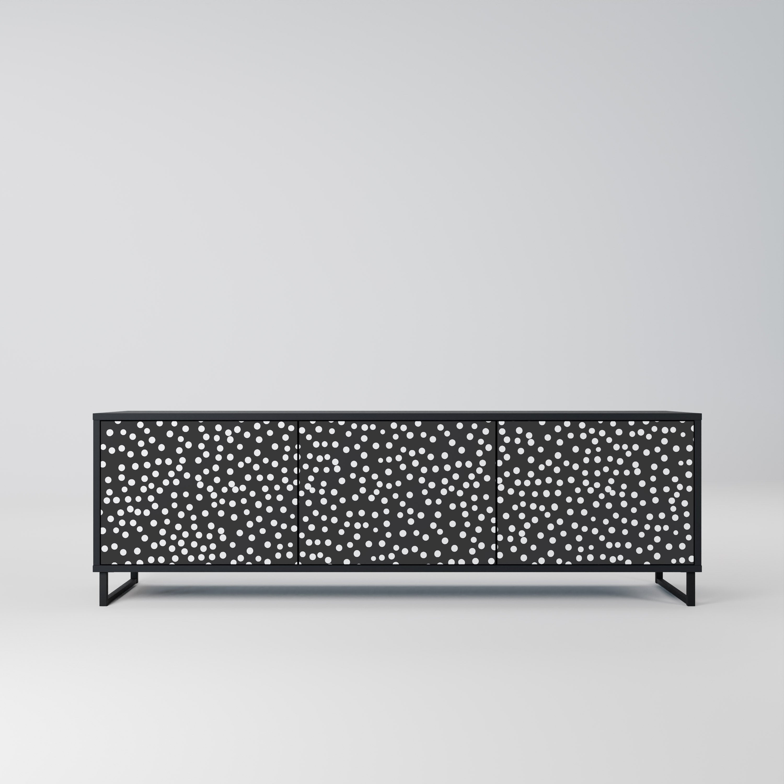 Meuble TV 3 portes BLINDING LIGHTS, finition noire