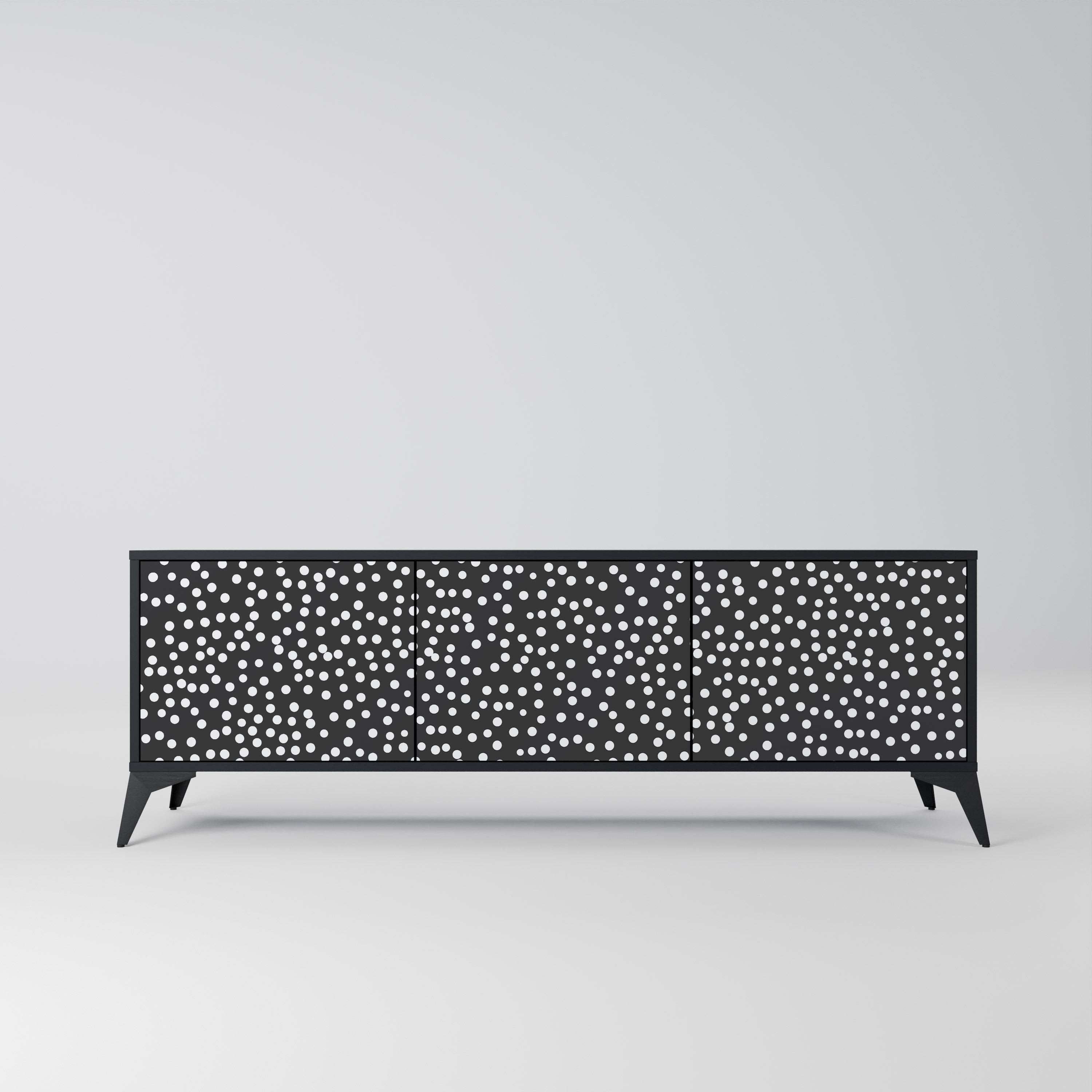 Meuble TV 3 portes BLINDING LIGHTS, finition noire