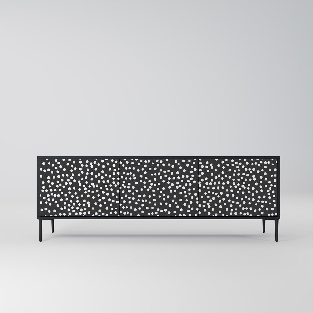 Meuble TV 3 portes BLINDING LIGHTS, finition noire