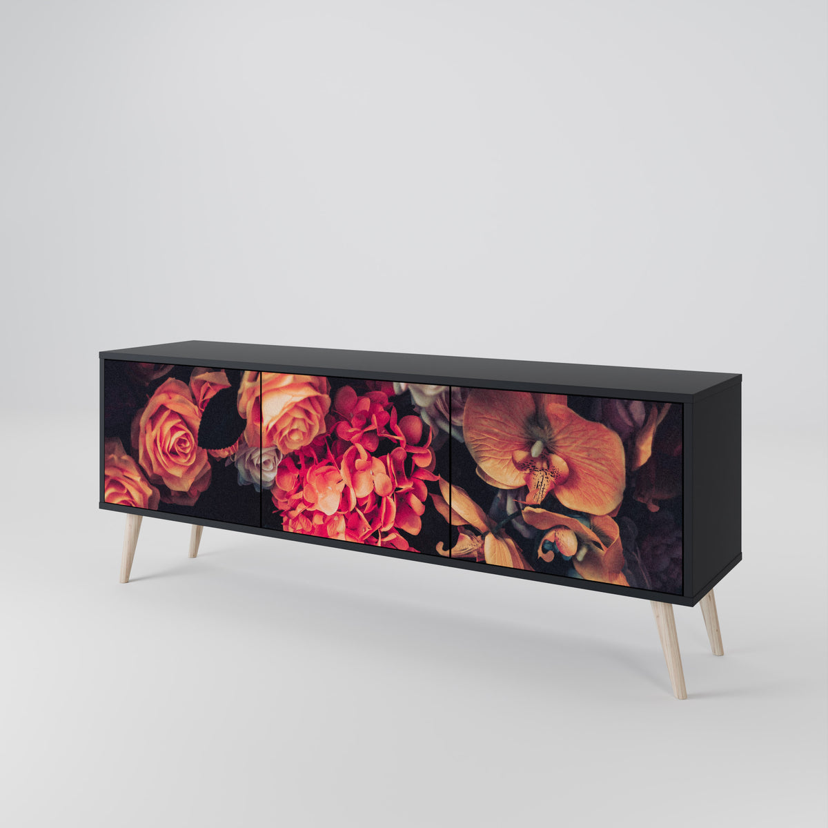 NEVERENDING BLOOM 3-Door TV Cabinet